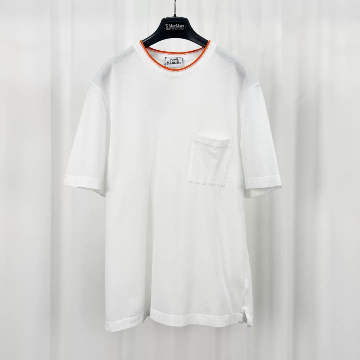 Hermes Hermes Orange Trim Pocket T-Shirt L Size US L / EU 52-54 / 3 - 2 Thumbnail