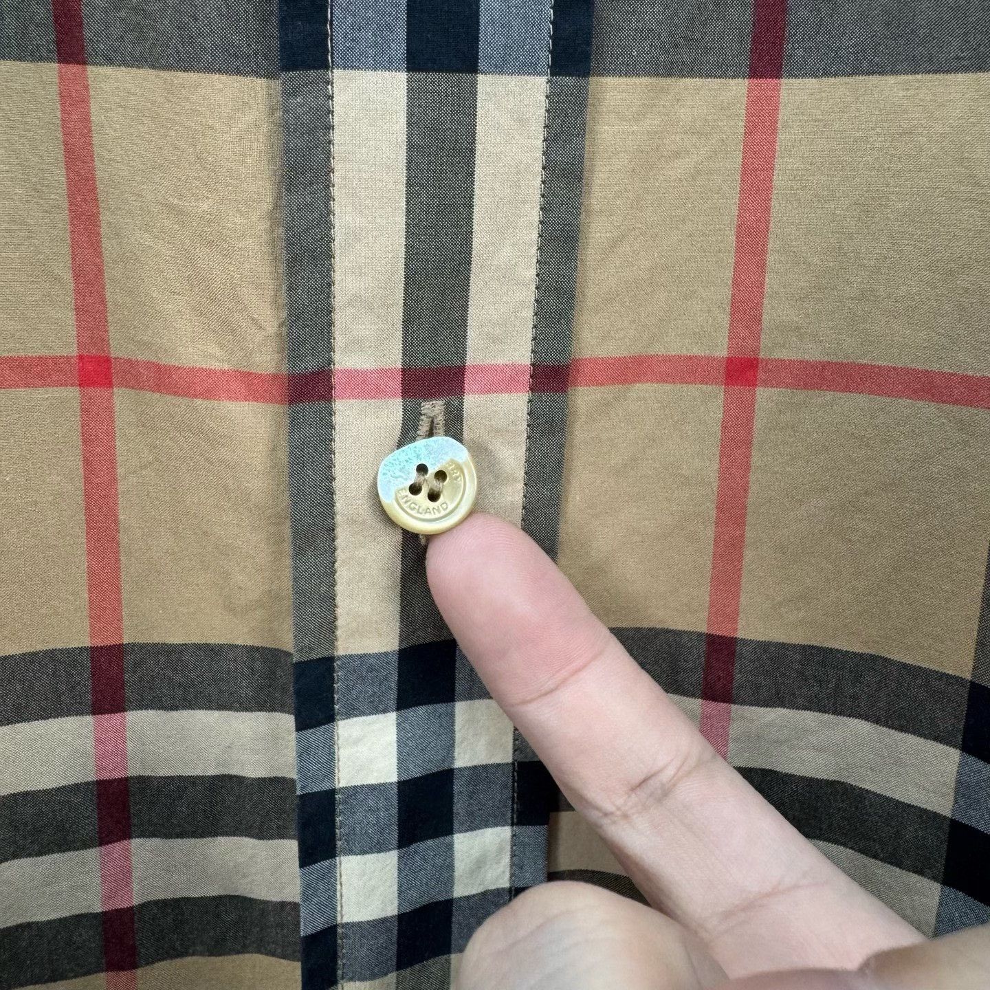 Burberry Burberry Check Cotton Button Up Shirt Size M Size US M / EU 48-50 / 2 - 6 Thumbnail