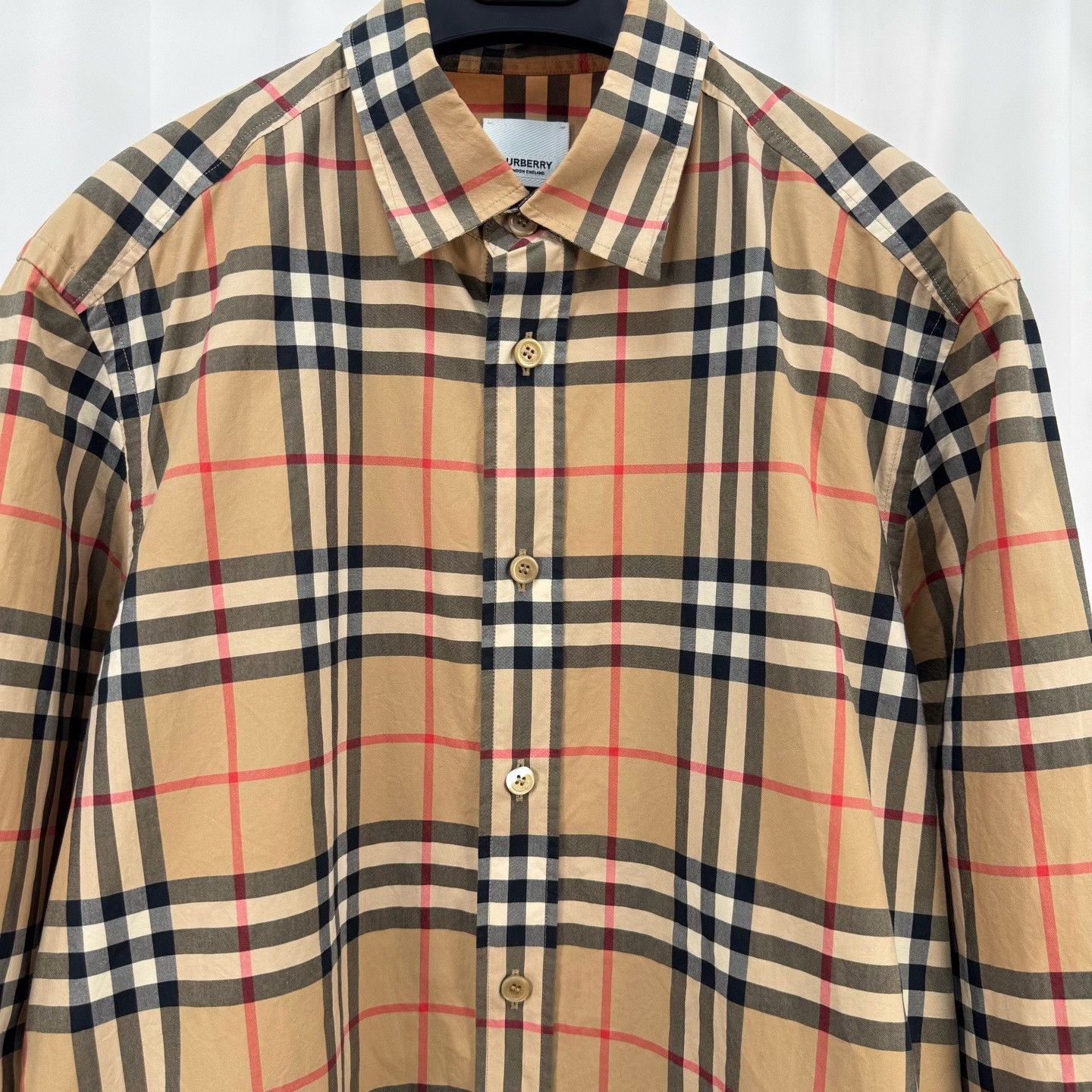 Burberry Burberry Check Cotton Button Up Shirt Size M Size US M / EU 48-50 / 2 - 4 Thumbnail