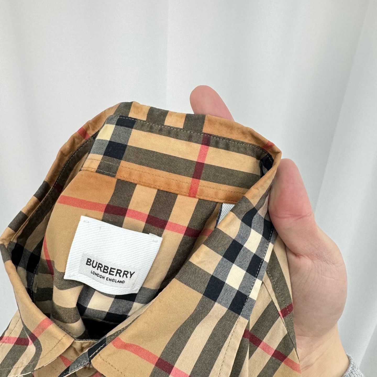 Burberry Burberry Check Cotton Button Up Shirt Size M Size US M / EU 48-50 / 2 - 7 Thumbnail