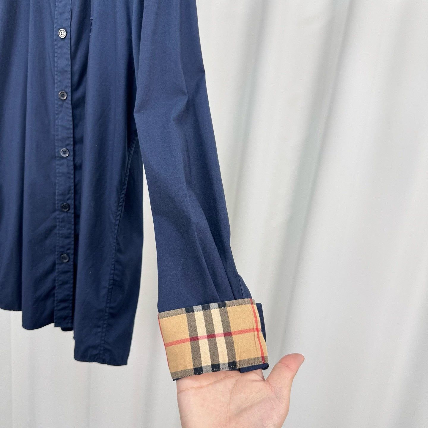 Burberry Burberry Check Cuff Embroidered Shirt Size M Size US M / EU 48-50 / 2 - 5 Thumbnail