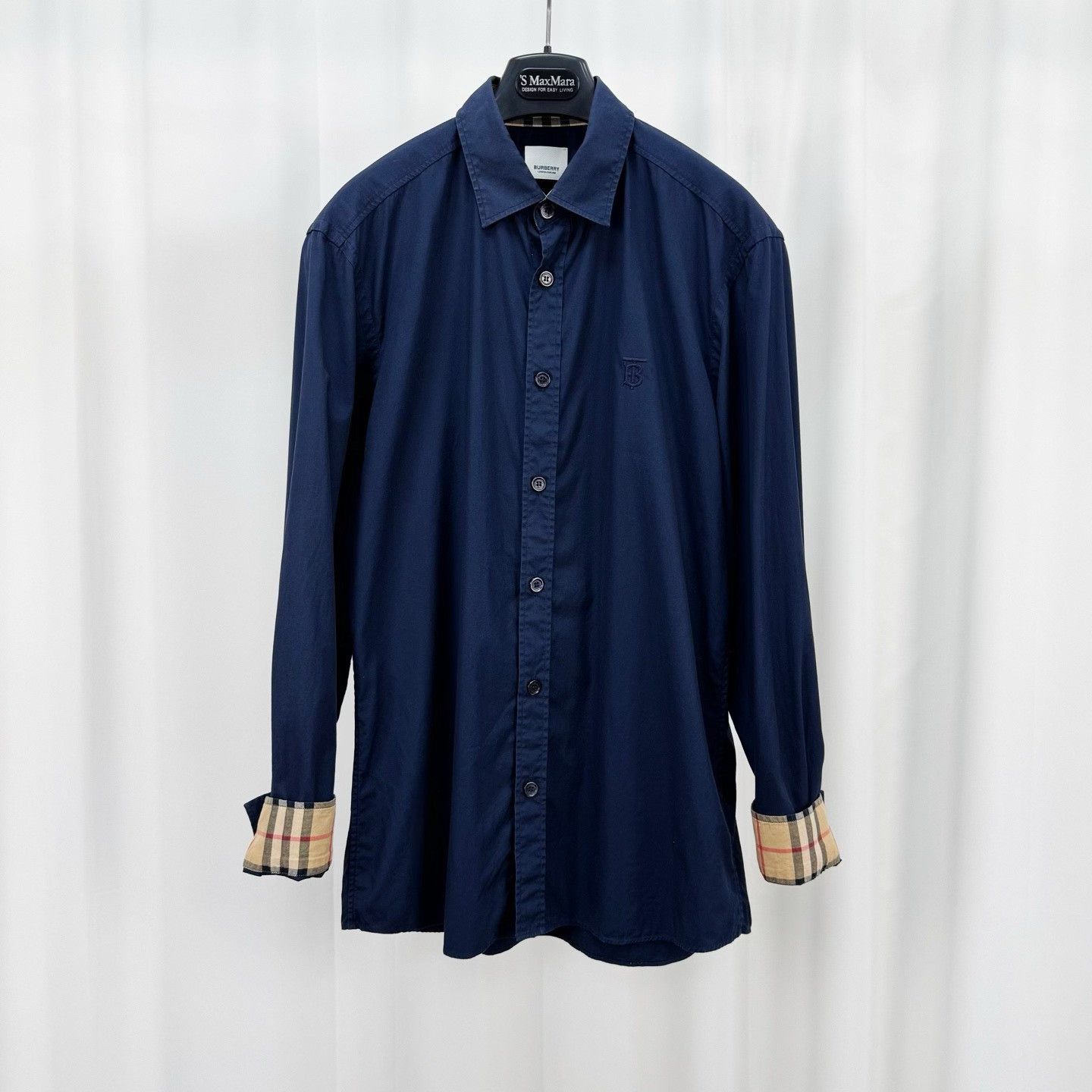 Burberry Burberry Check Cuff Embroidered Shirt Size M Size US M / EU 48-50 / 2 - 2 Thumbnail