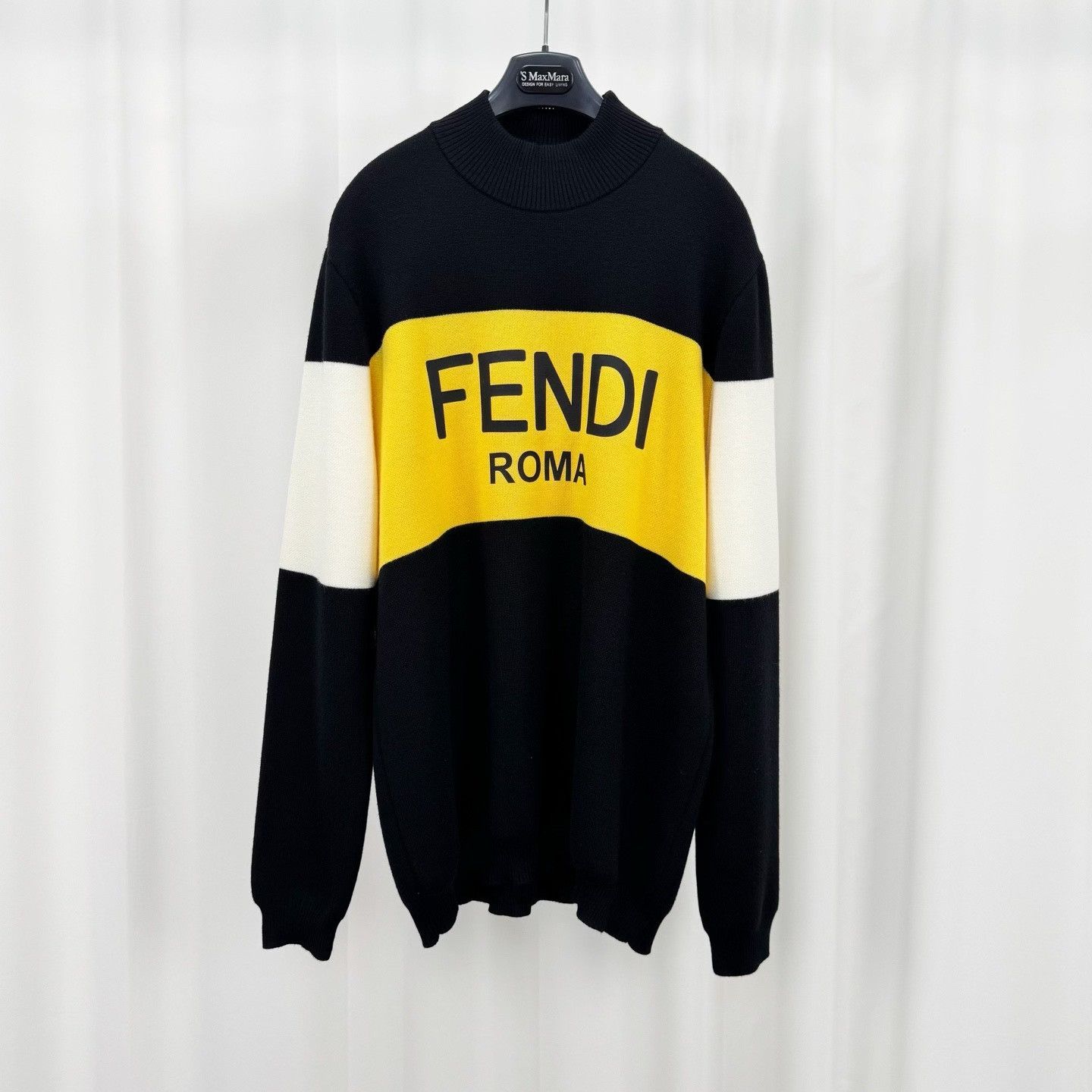 Fendi Fendi Roma Logo Colorblock Wool Sweater 56 Size US XL / EU 56 / 4 - 2 Thumbnail