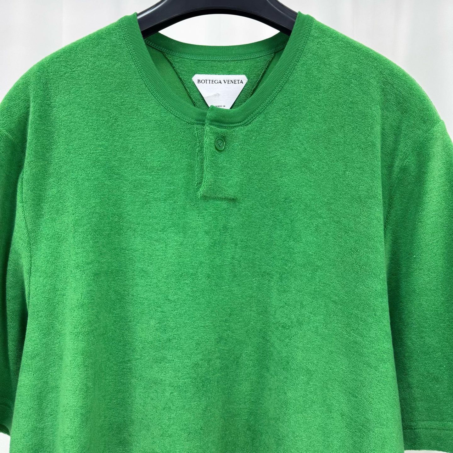 Bottega Veneta Bottega Veneta Green Terry Henley Size L Size US L / EU 52-54 / 3 - 4 Thumbnail