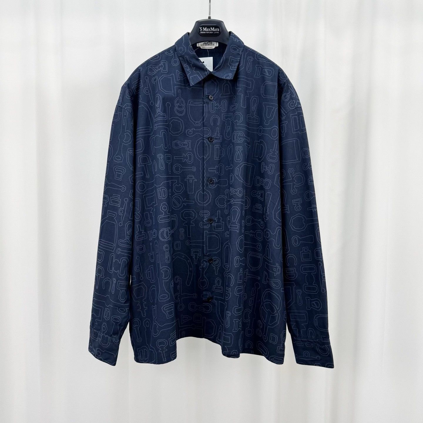 Hermes Hermes Saddle Print Cotton Shirt 41 Size US L / EU 52-54 / 3 - 2 Thumbnail