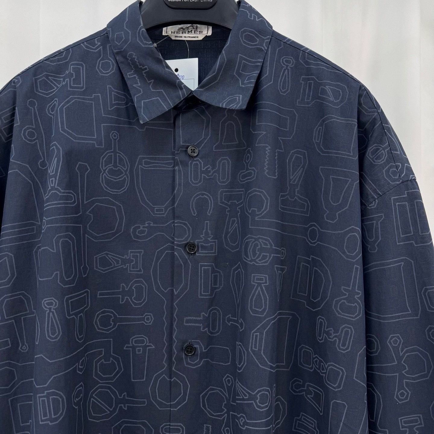 Hermes Hermes Saddle Print Cotton Shirt 41 Size US L / EU 52-54 / 3 - 4 Thumbnail