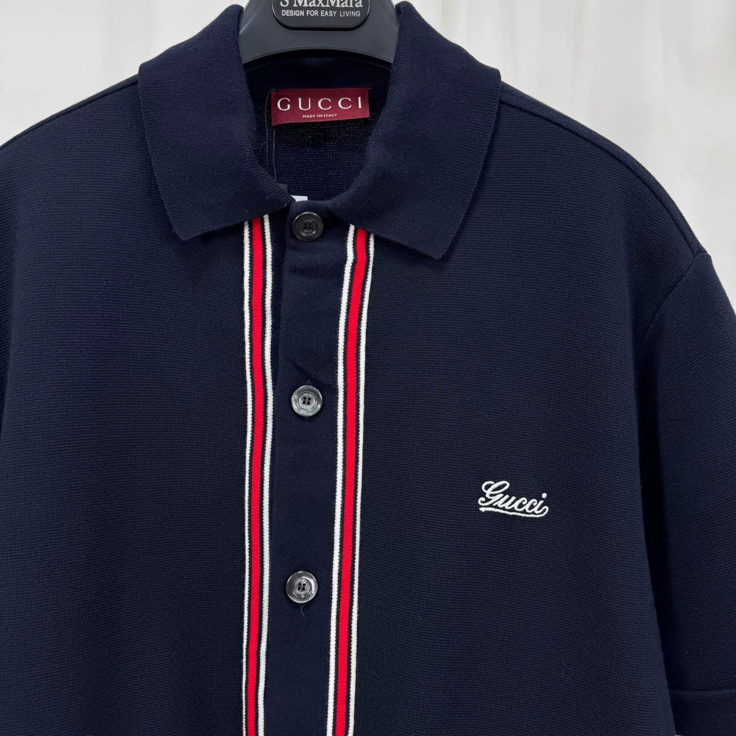 Gucci Gucci Web Stripe Knit Polo Shirt S Size US S / EU 44-46 / 1 - 4 Thumbnail