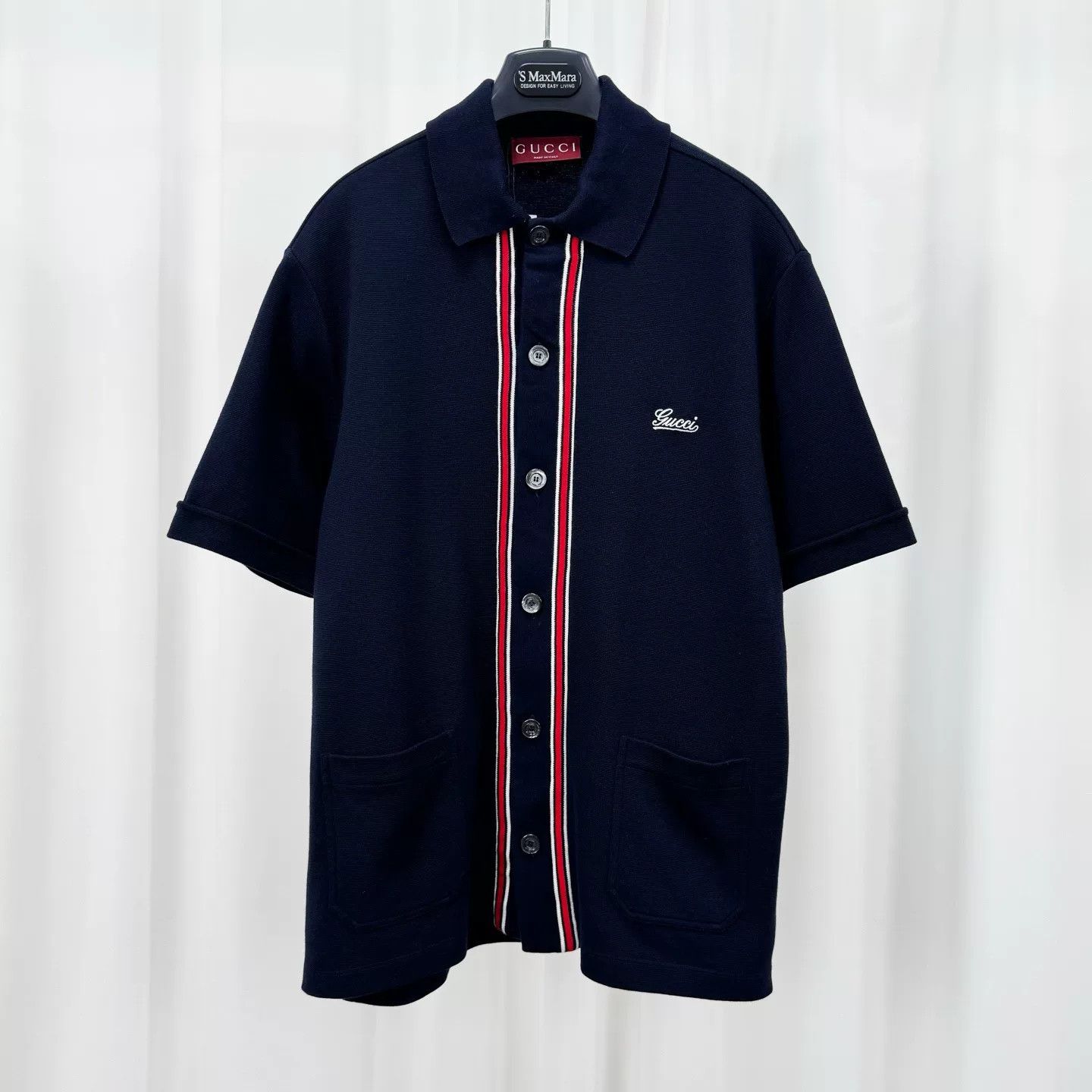 Gucci Gucci Web Stripe Knit Polo Shirt S Size US S / EU 44-46 / 1 - 2 Thumbnail
