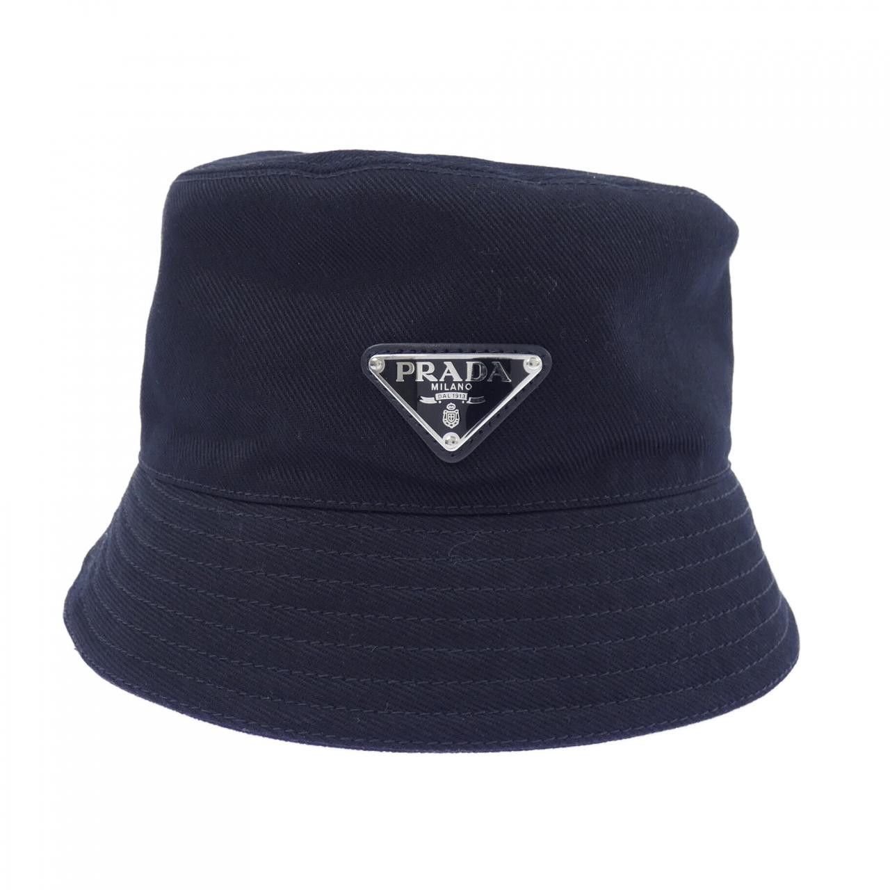 Prada Prada Prada Triangle Logo Cotton Hat Textile Hats 2HC137 2DXI DUTY FREE for USA Size ONE SIZE - 2 Thumbnail