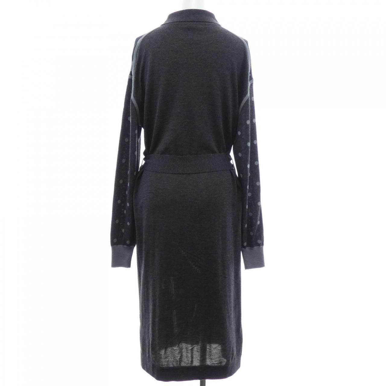Hermes Hermes Hermes CLIC CLAC A POIS Twillaine Silk Cashmere Dress36 Textile Dresses DUTY FREE for USA Size ONE SIZE - 2 Thumbnail