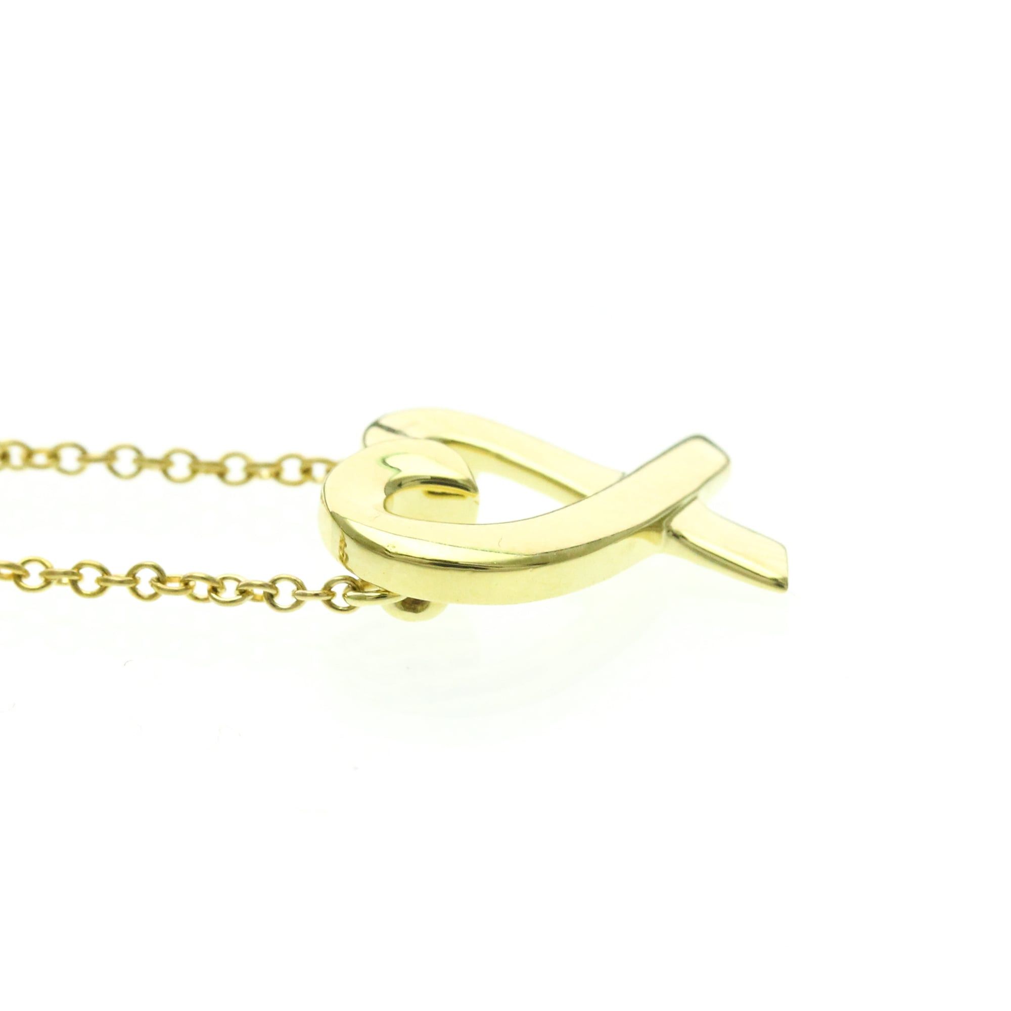 Tiffany & Co. Tiffany Loving Heart Necklace Yellow Gold (18K) No Stone Men,Women Fashion Pendant Necklace (Gold) Size ONE SIZE - 5 Thumbnail