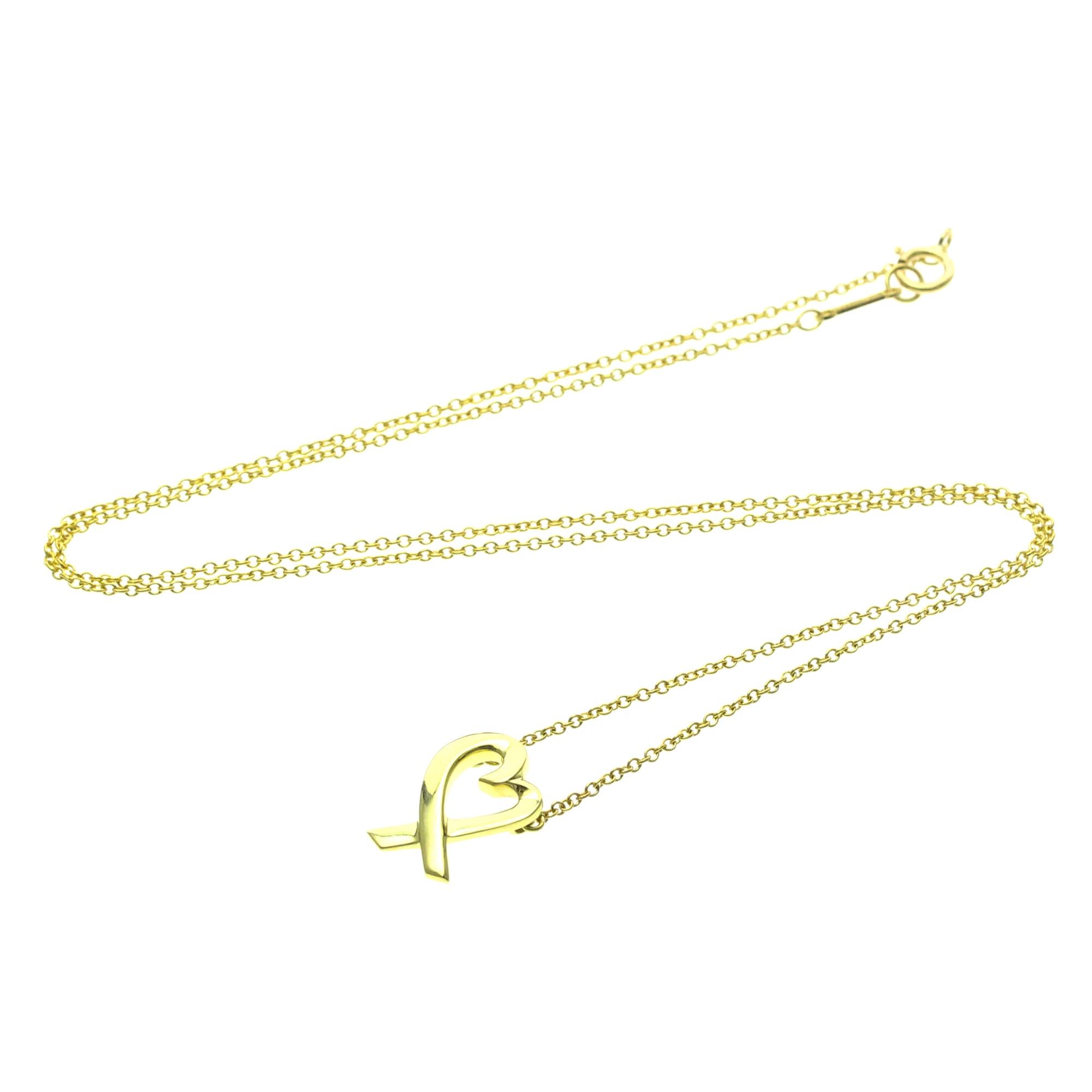 Tiffany & Co. Tiffany Loving Heart Necklace Yellow Gold (18K) No Stone Men,Women Fashion Pendant Necklace (Gold) Size ONE SIZE - 13 Thumbnail