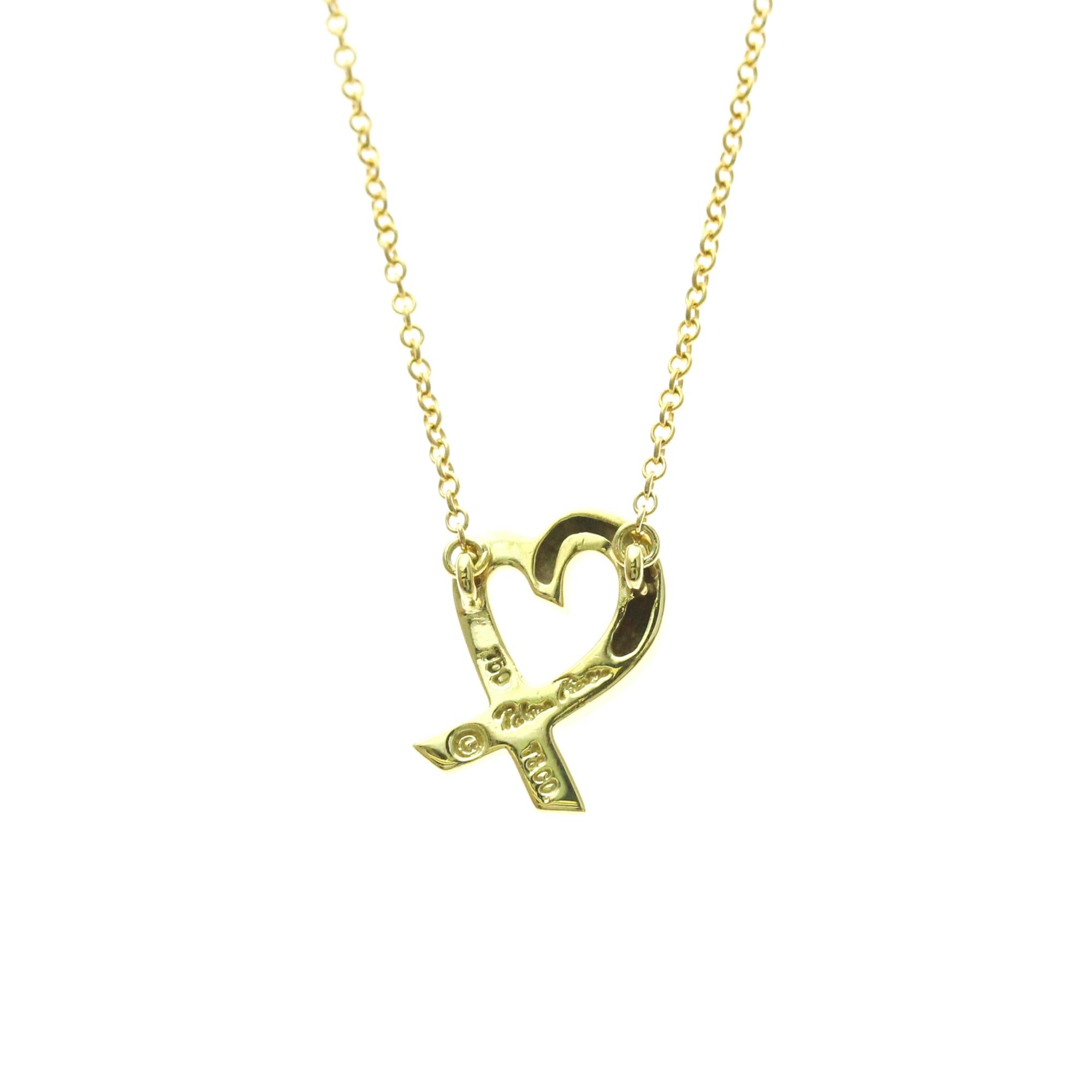 Tiffany & Co. Tiffany Loving Heart Necklace Yellow Gold (18K) No Stone Men,Women Fashion Pendant Necklace (Gold) Size ONE SIZE - 2 Thumbnail