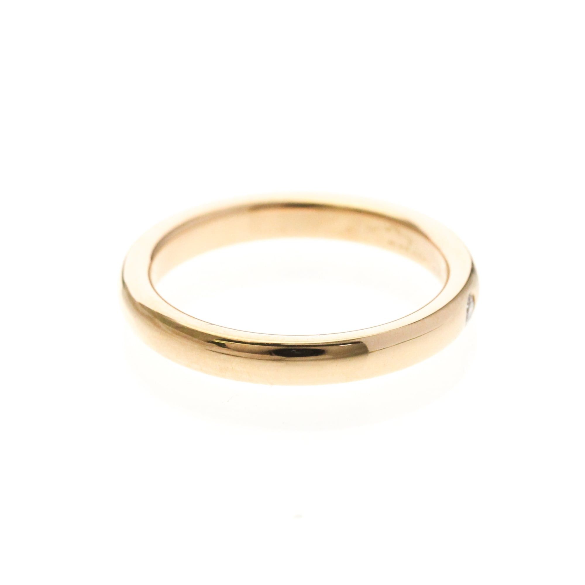 Tiffany & Co. Tiffany Stacking Band Ring 1P Diamond Pink Gold (18K) Fashion Diamond Band Ring Pink Gold Size ONE SIZE - 4 Thumbnail