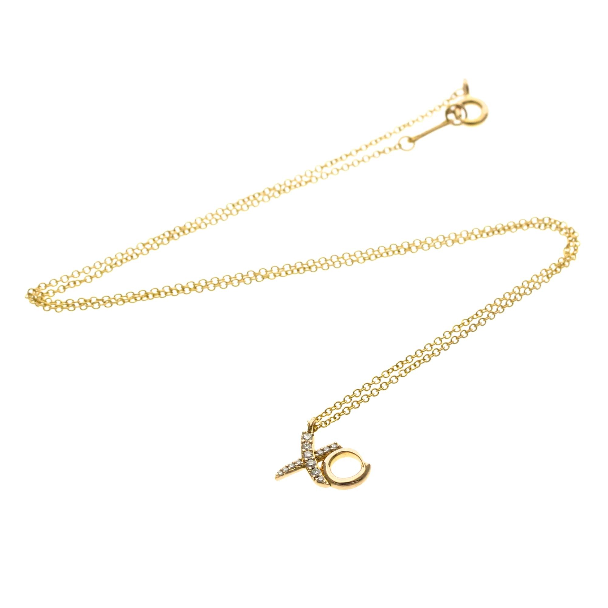 Tiffany & Co. Tiffany Paloma Picasso Kiss & Hug Necklace Pink Gold (18K) No Stone Men,Women Fashion Pendant Necklace (Pink Gold) Size ONE SIZE - 13 Thumbnail