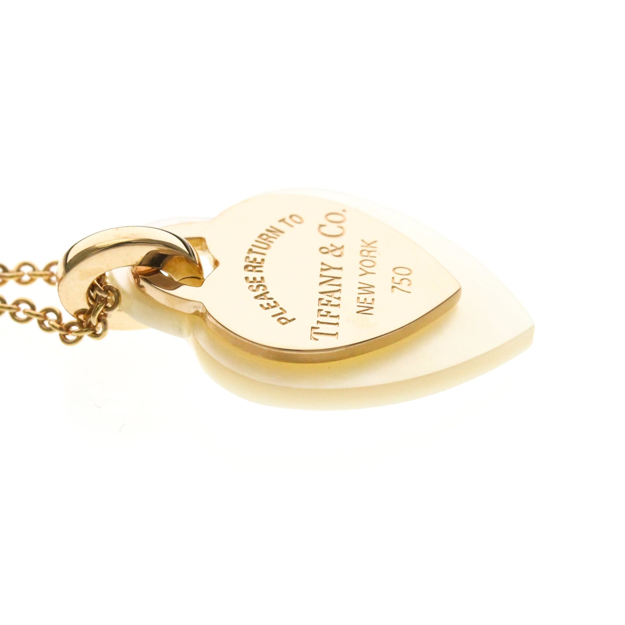 Tiffany & Co. Tiffany Return To Tiffany Pink Gold (18K) Mother Of Pearl Women,Men Fashion Pendant Necklace (Pink Gold) Size ONE SIZE - 5 Thumbnail