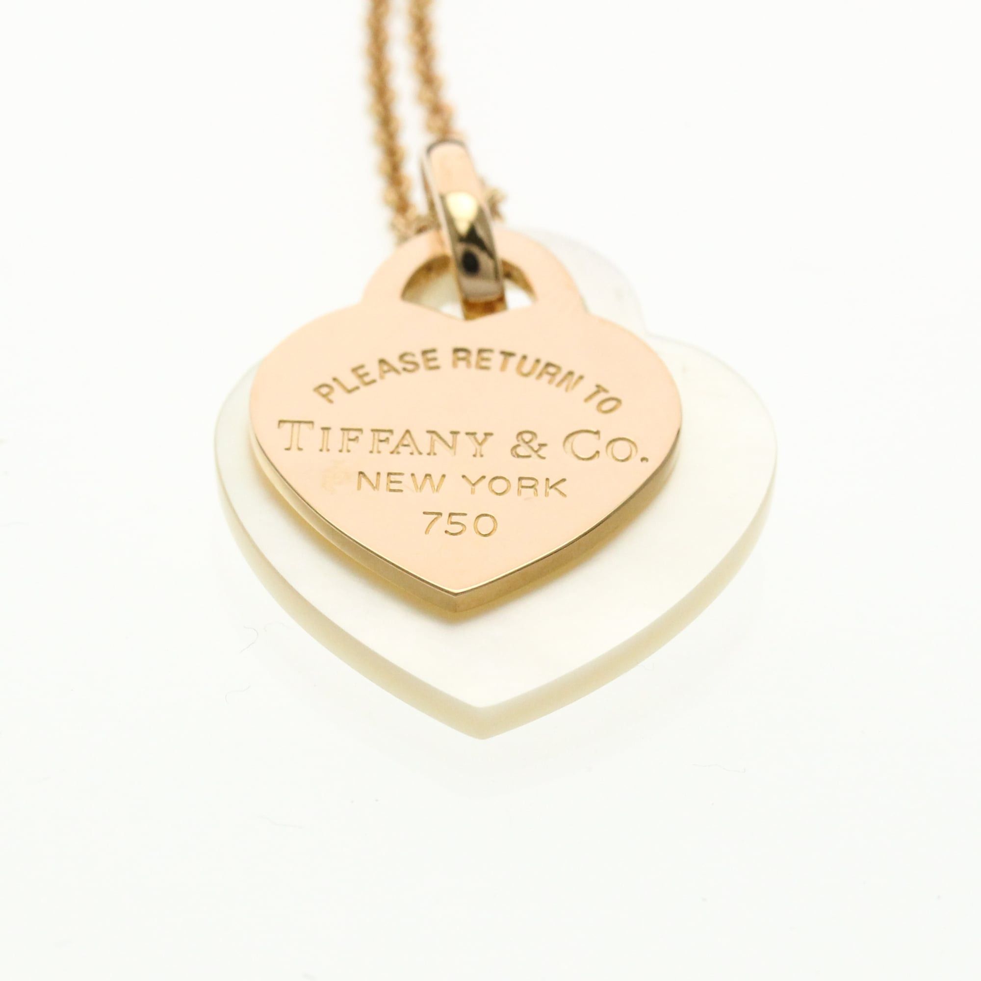 Tiffany & Co. Tiffany Return To Tiffany Pink Gold (18K) Mother Of Pearl Women,Men Fashion Pendant Necklace (Pink Gold) Size ONE SIZE - 4 Thumbnail