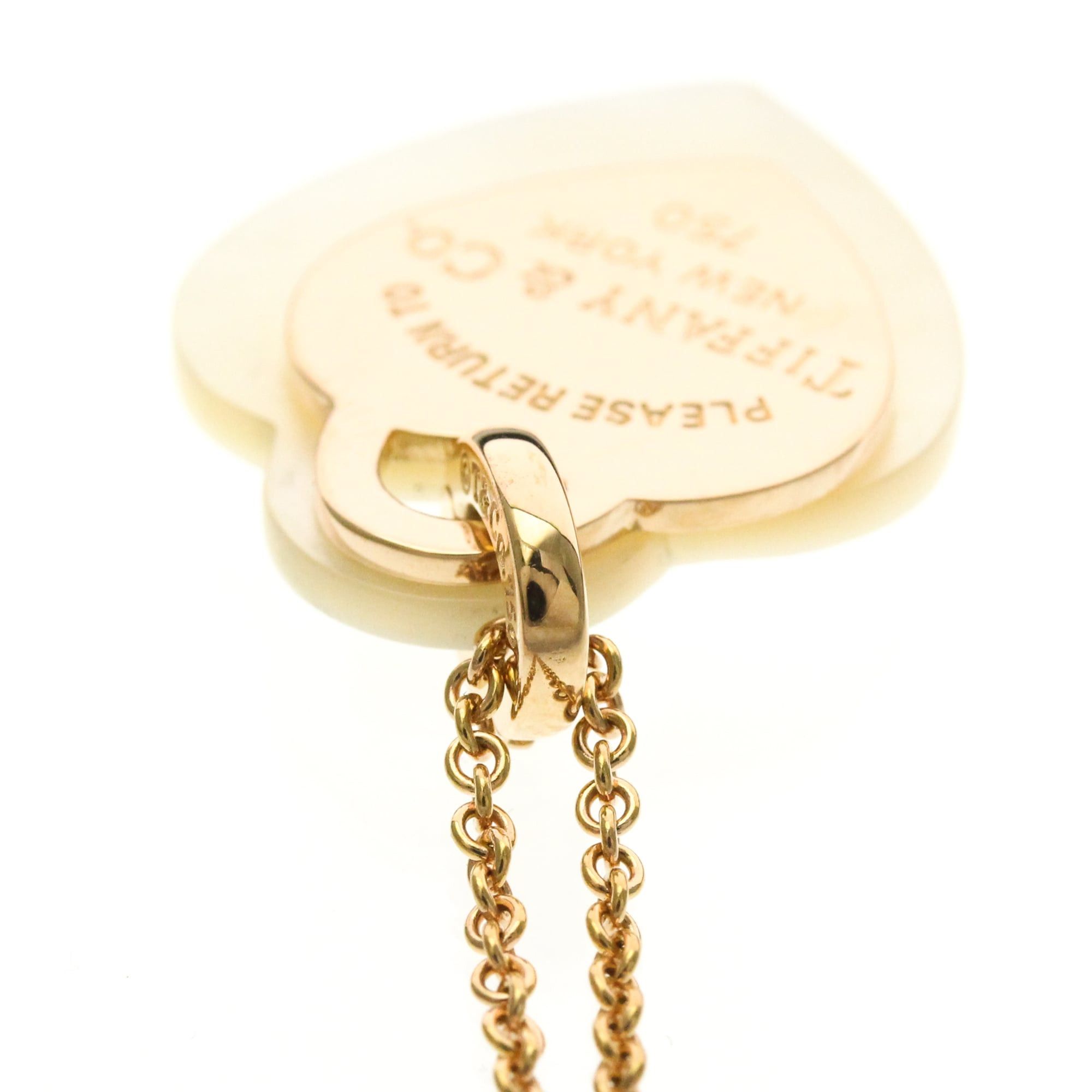 Tiffany & Co. Tiffany Return To Tiffany Pink Gold (18K) Mother Of Pearl Women,Men Fashion Pendant Necklace (Pink Gold) Size ONE SIZE - 6 Thumbnail