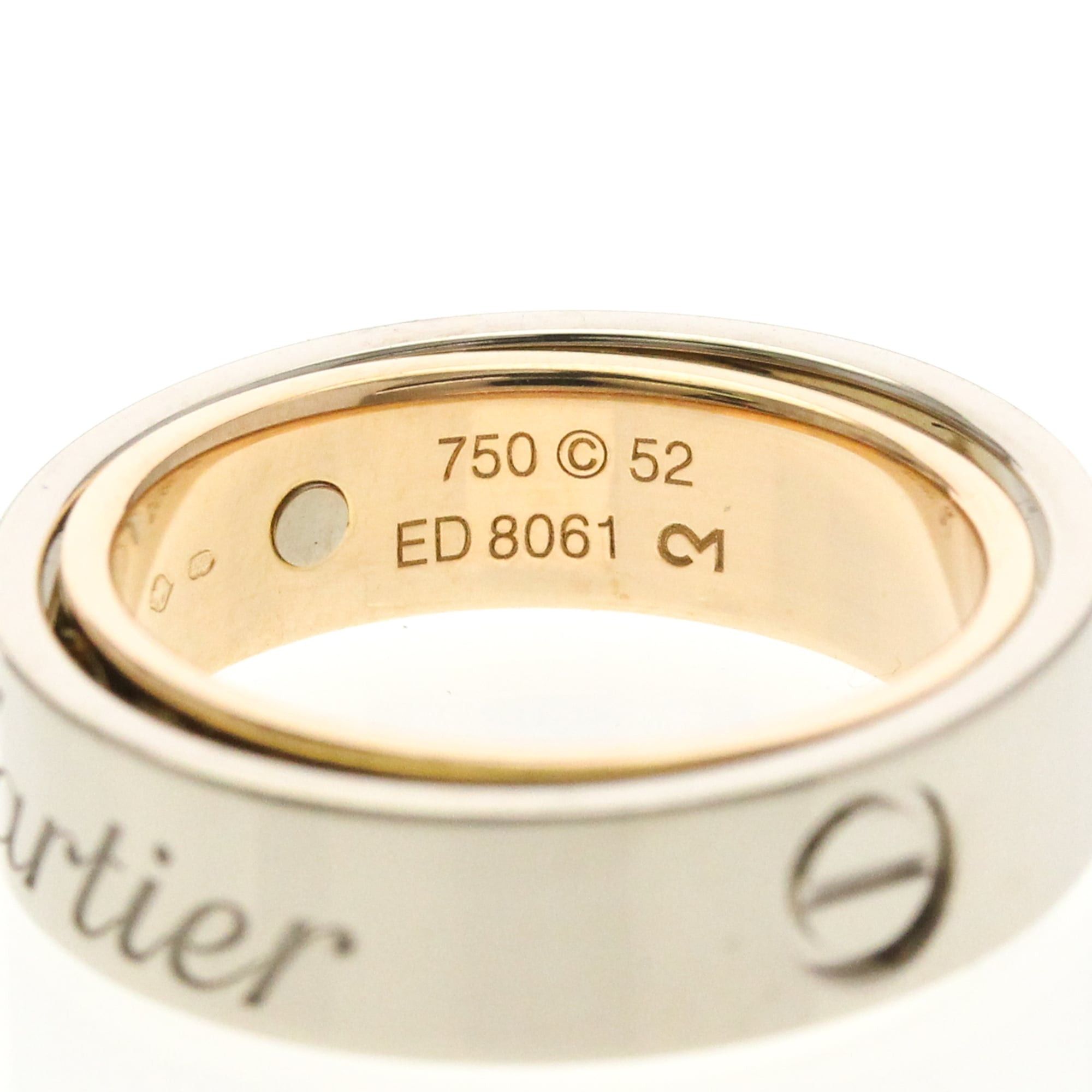 Cartier Cartier Secret Love Ring Pink Gold (18K),White Gold (18K) Fashion No Stone Band Ring Silver Size ONE SIZE - 7 Thumbnail