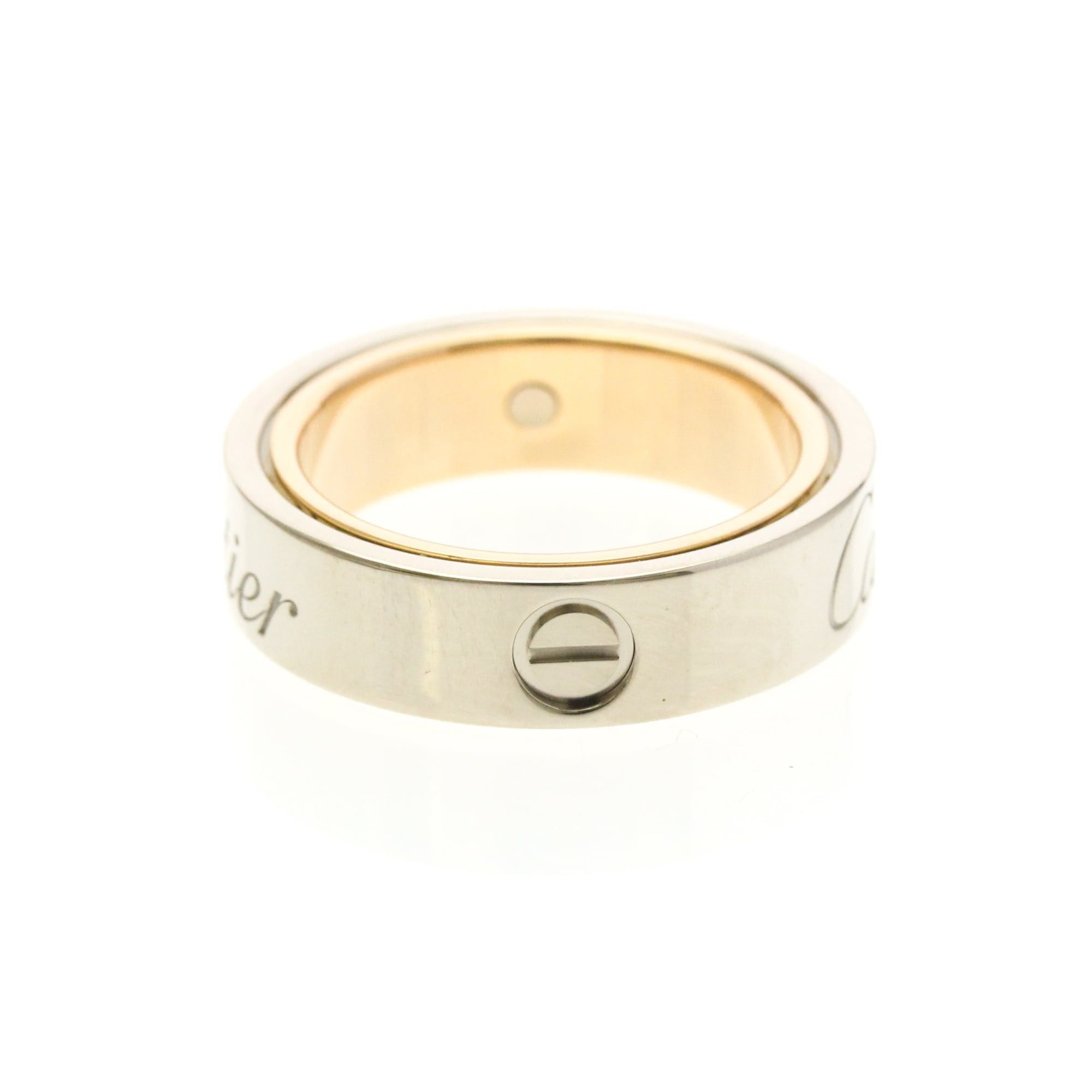 Cartier Cartier Secret Love Ring Pink Gold (18K),White Gold (18K) Fashion No Stone Band Ring Silver Size ONE SIZE - 2 Thumbnail