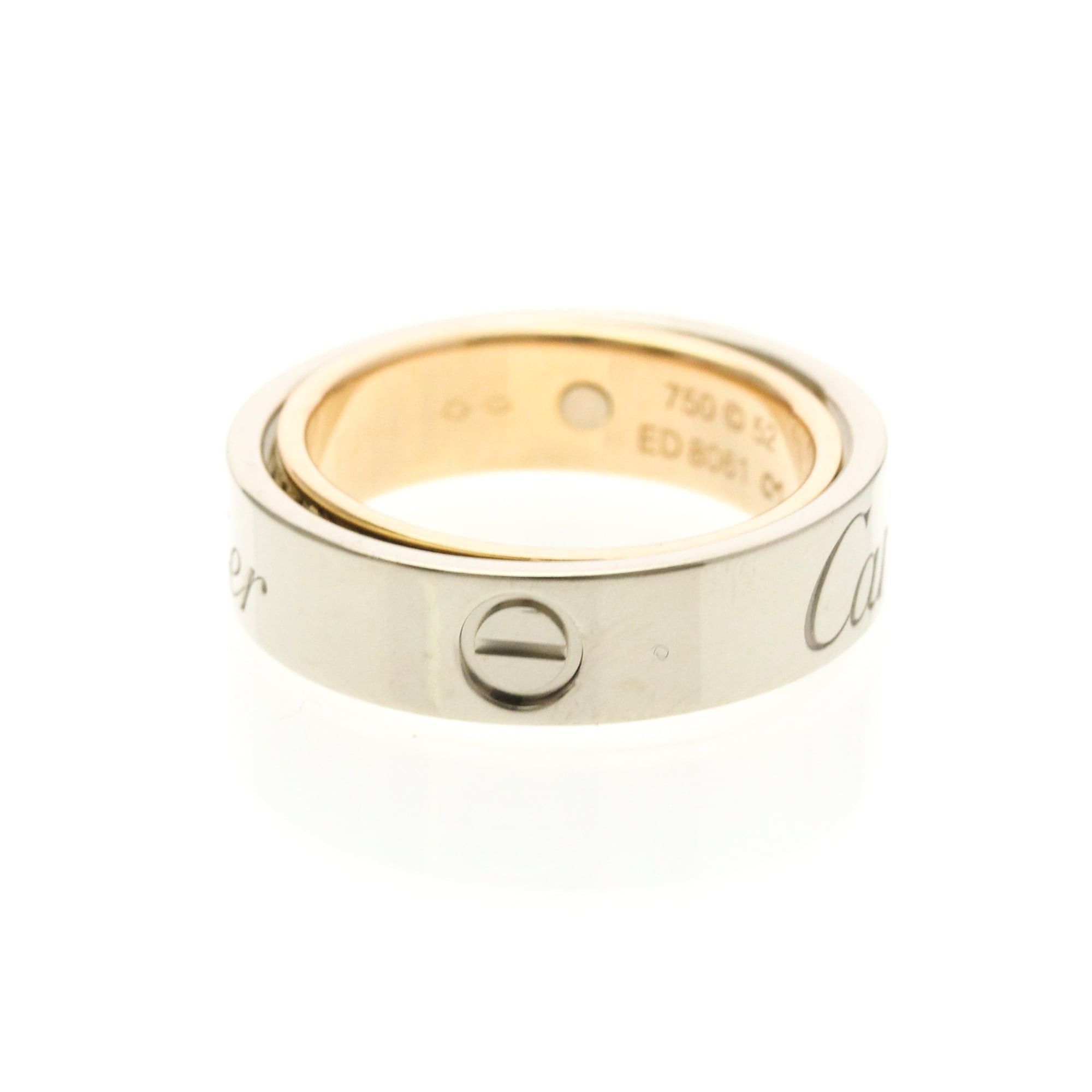 Cartier Cartier Secret Love Ring Pink Gold (18K),White Gold (18K) Fashion No Stone Band Ring Silver Size ONE SIZE - 4 Thumbnail