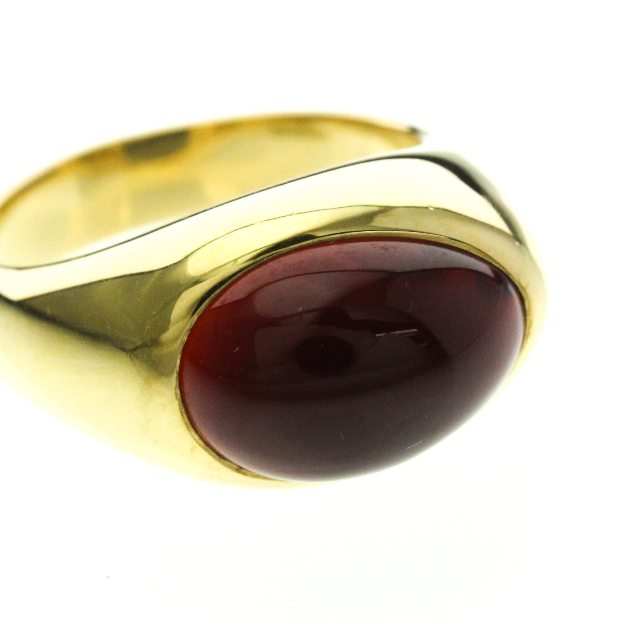 Pomellato Pomellato Garnet Ring Yellow Gold (18K) Fashion Garnet Band Ring Gold Size ONE SIZE - 11 Thumbnail