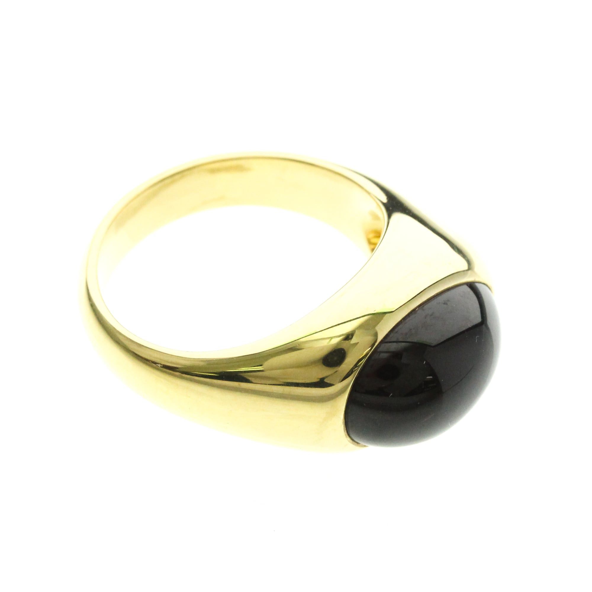 Pomellato Pomellato Garnet Ring Yellow Gold (18K) Fashion Garnet Band Ring Gold Size ONE SIZE - 10 Thumbnail