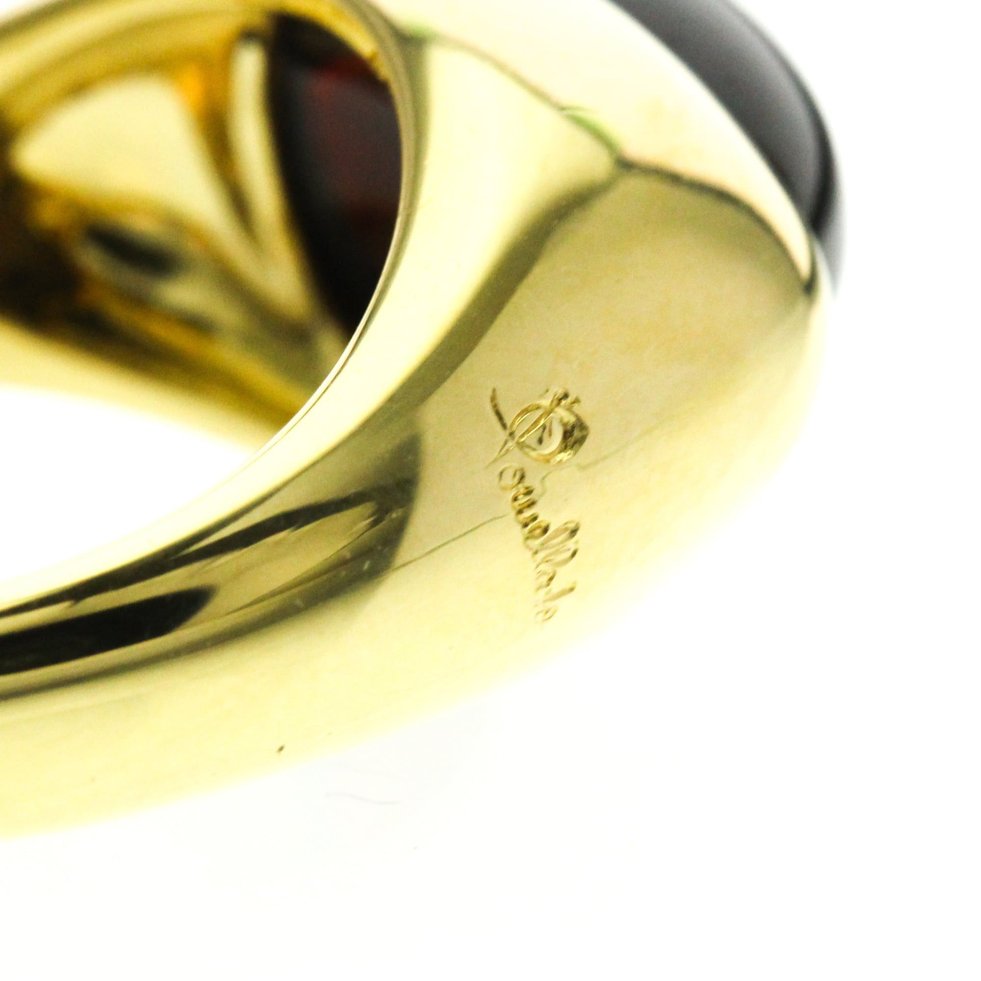 Pomellato Pomellato Garnet Ring Yellow Gold (18K) Fashion Garnet Band Ring Gold Size ONE SIZE - 9 Thumbnail