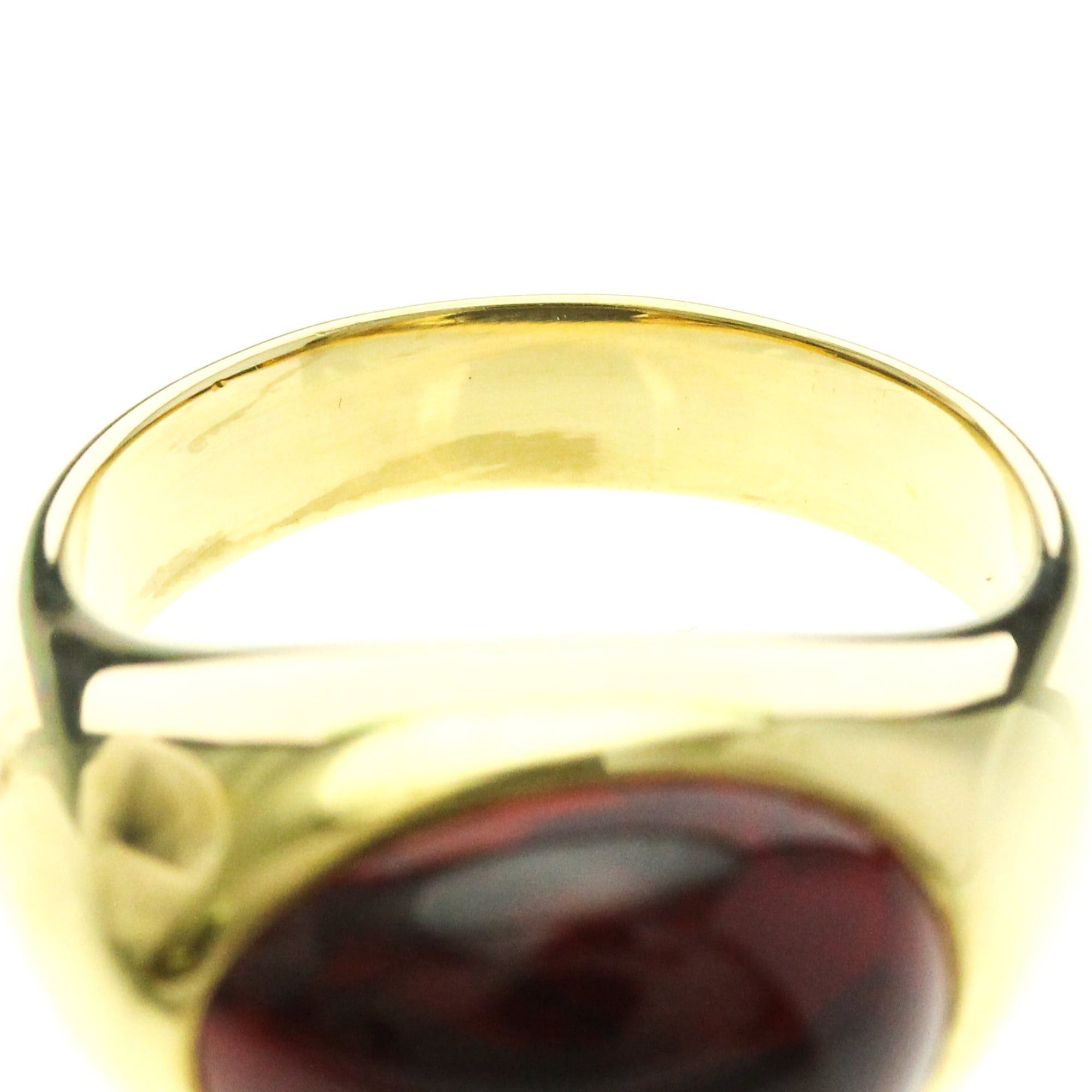 Pomellato Pomellato Garnet Ring Yellow Gold (18K) Fashion Garnet Band Ring Gold Size ONE SIZE - 5 Thumbnail
