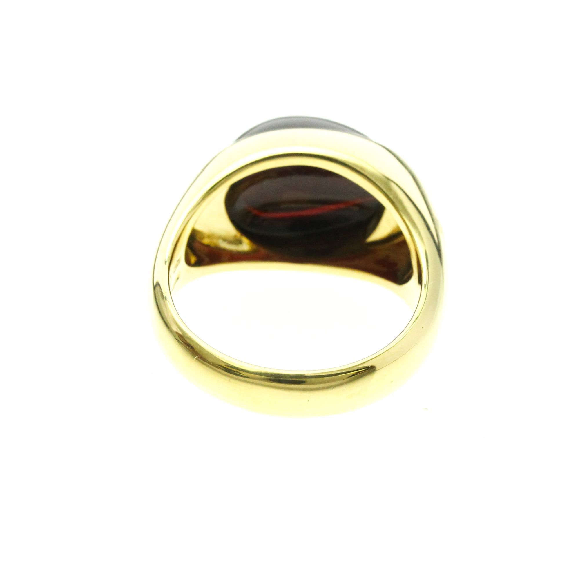 Pomellato Pomellato Garnet Ring Yellow Gold (18K) Fashion Garnet Band Ring Gold Size ONE SIZE - 3 Thumbnail