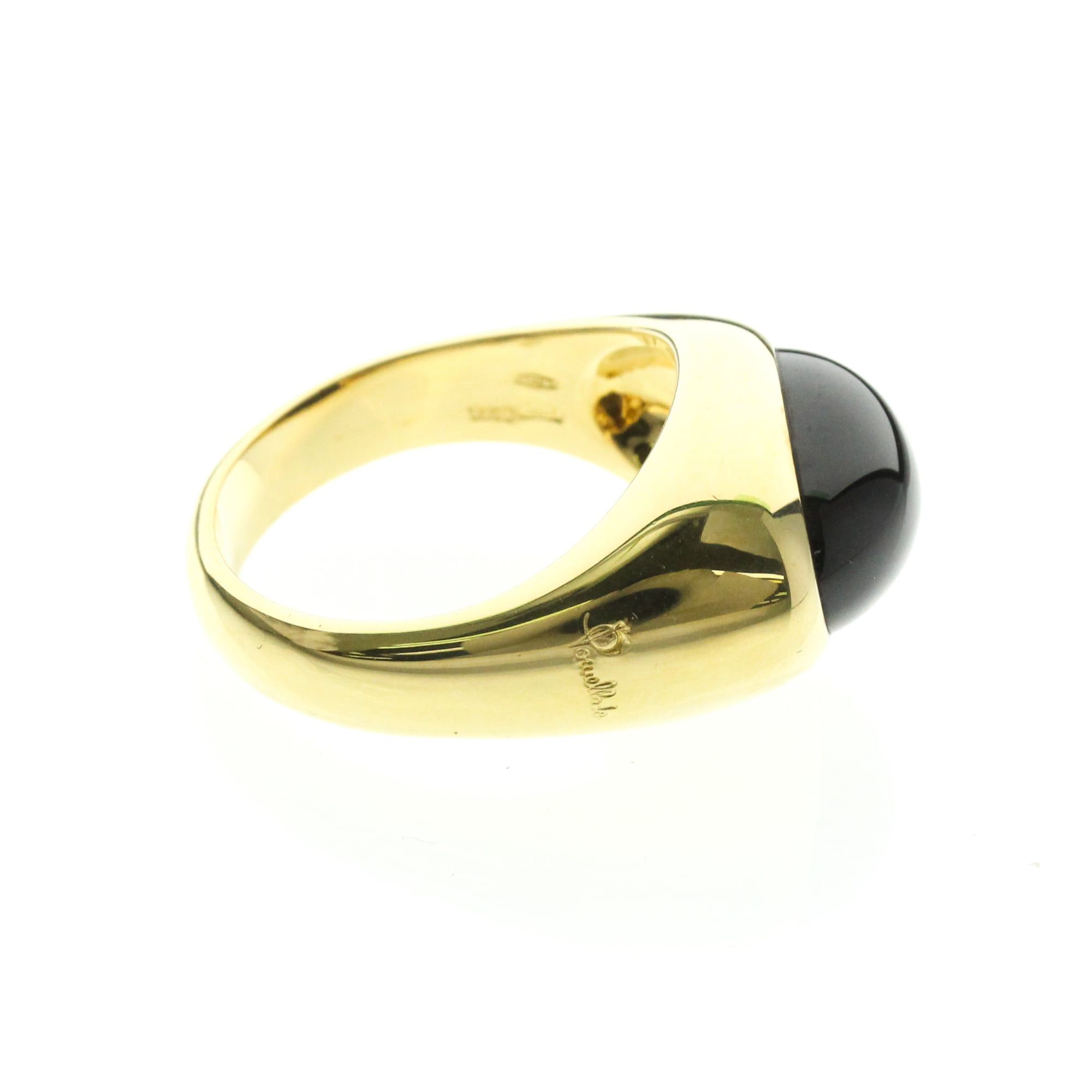 Pomellato Pomellato Garnet Ring Yellow Gold (18K) Fashion Garnet Band Ring Gold Size ONE SIZE - 4 Thumbnail
