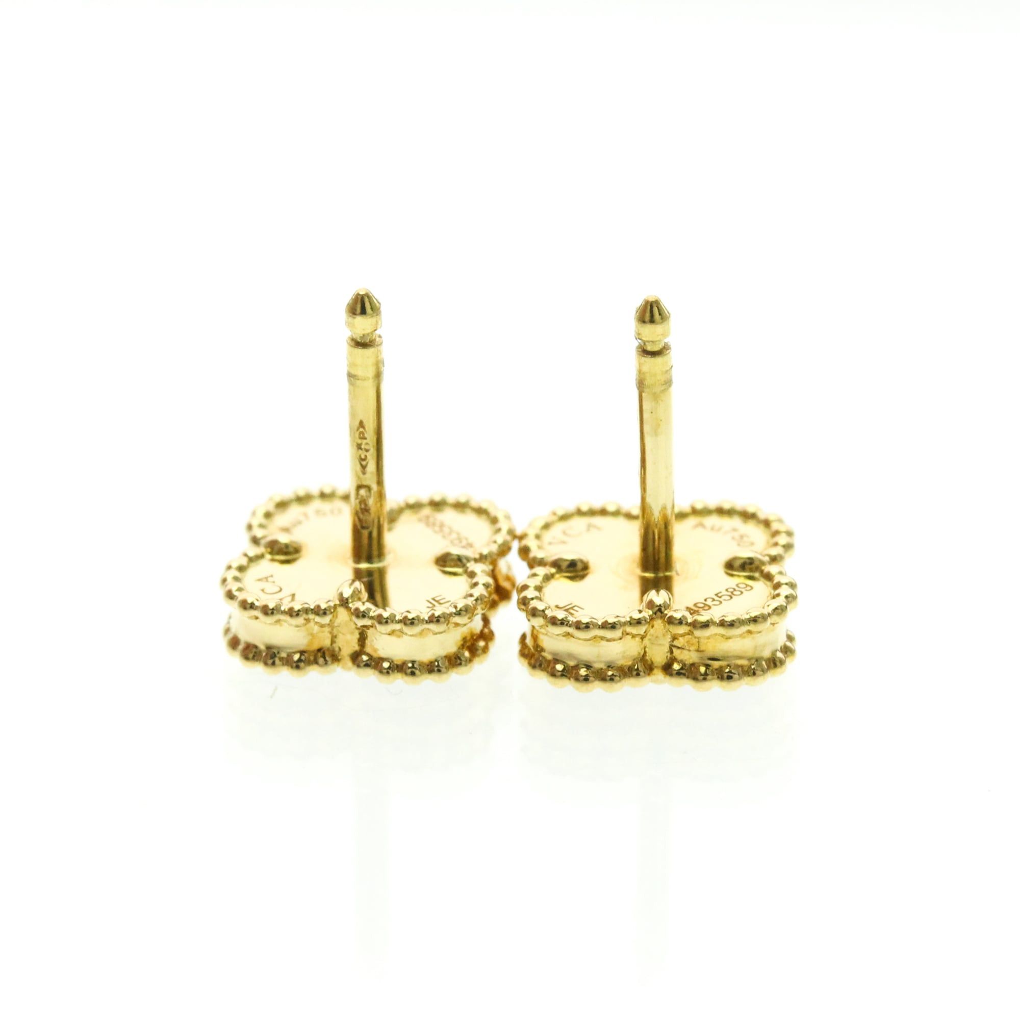 Van Cleef & Arpels Van Cleef & Arpels Sweet Alhambra Onyx Yellow Gold (18K) Stud Earrings Size ONE SIZE - 5 Thumbnail