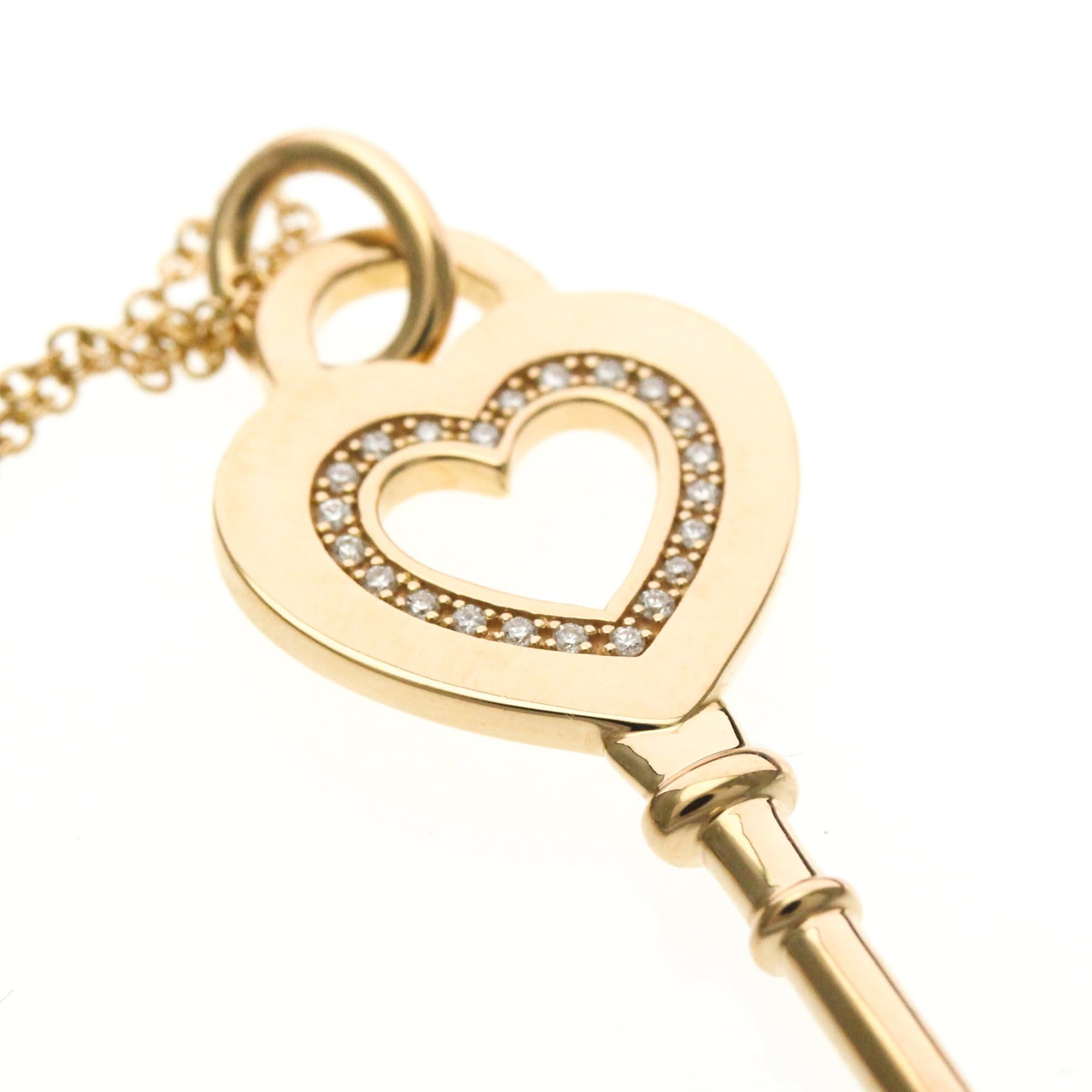 Tiffany & Co. Tiffany Heart Key Diamond Necklace Pink Gold (18K) Diamond Men,Women Fashion Pendant Necklace (Pink Gold) Size ONE SIZE - 7 Thumbnail