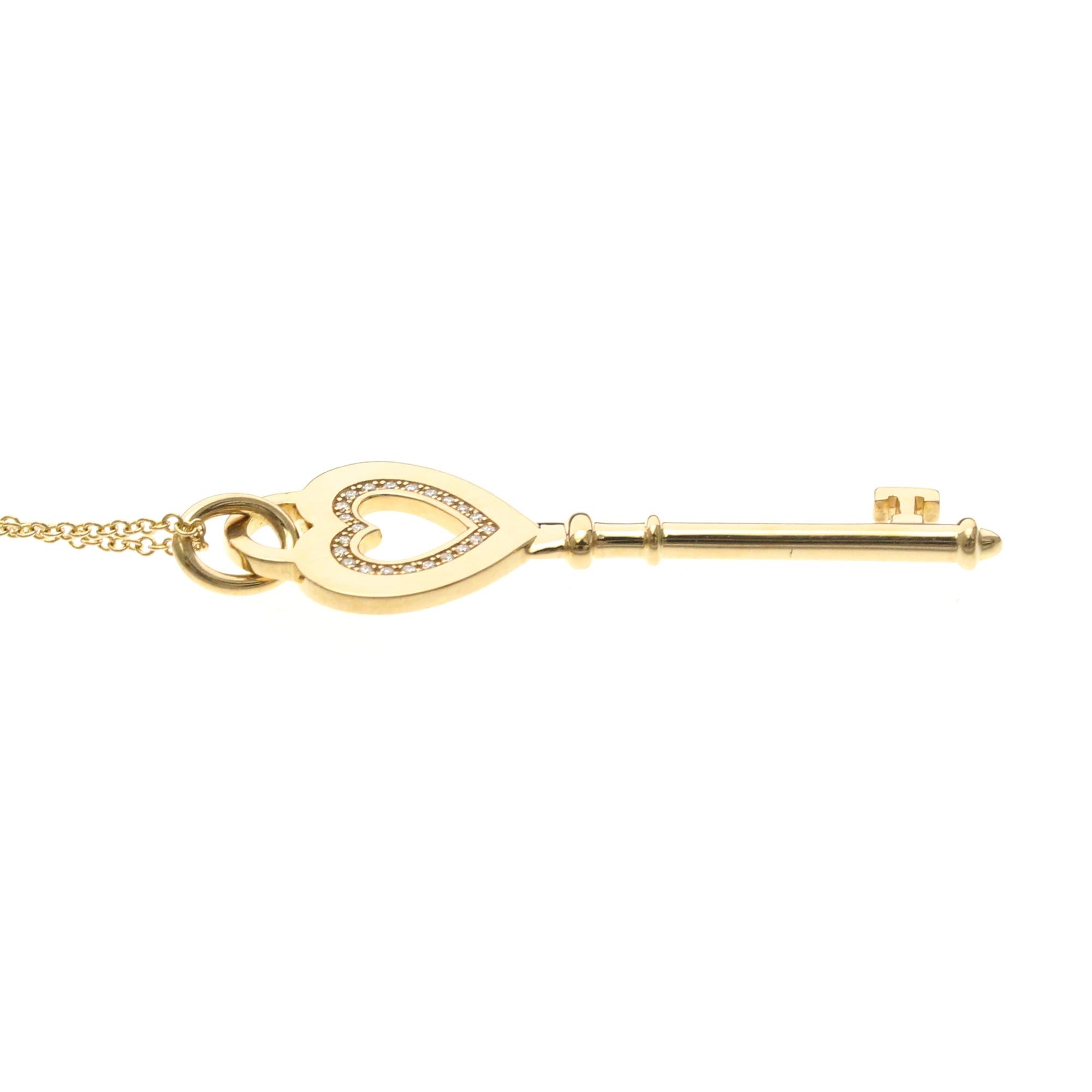 Tiffany & Co. Tiffany Heart Key Diamond Necklace Pink Gold (18K) Diamond Men,Women Fashion Pendant Necklace (Pink Gold) Size ONE SIZE - 5 Thumbnail