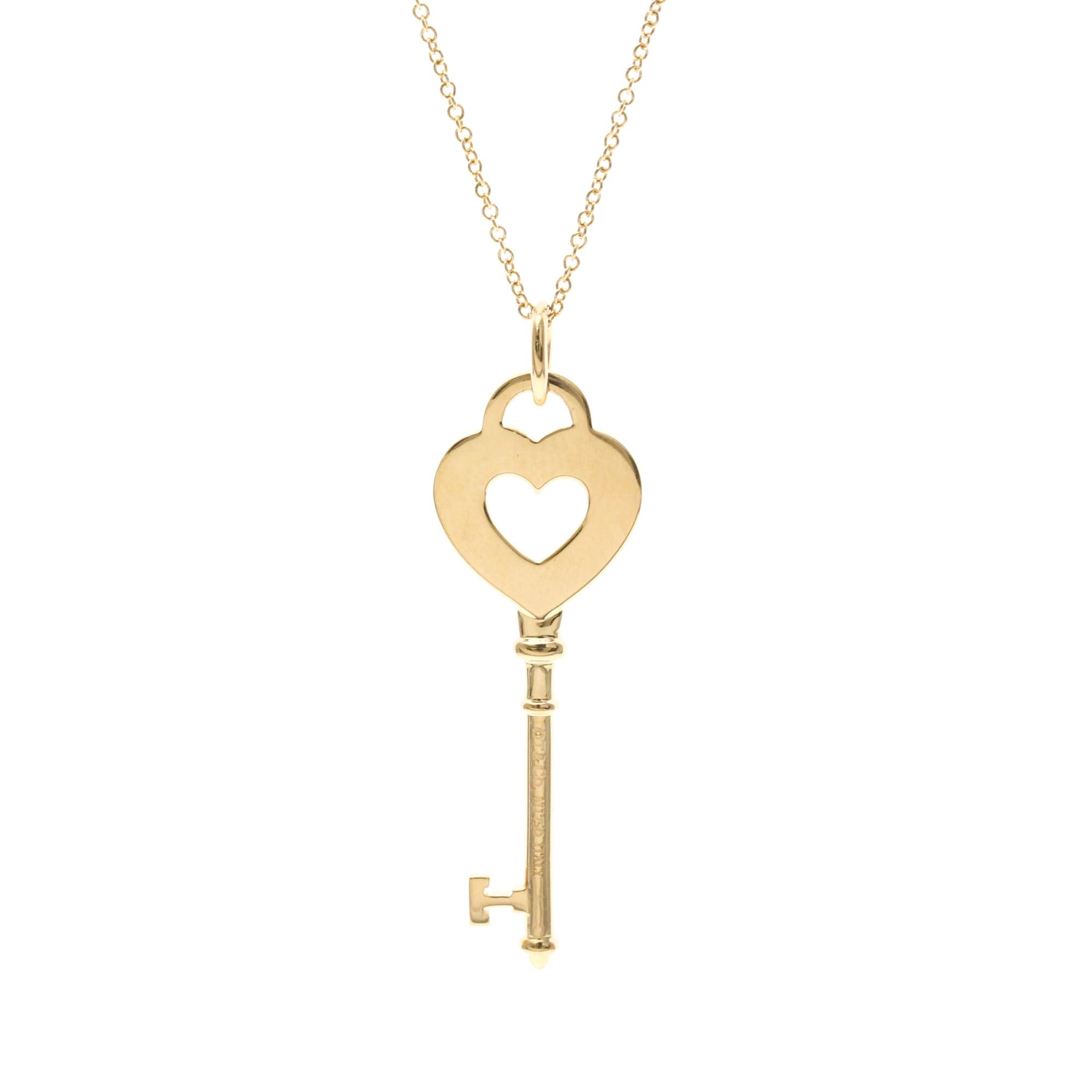 Tiffany & Co. Tiffany Heart Key Diamond Necklace Pink Gold (18K) Diamond Men,Women Fashion Pendant Necklace (Pink Gold) Size ONE SIZE - 2 Thumbnail