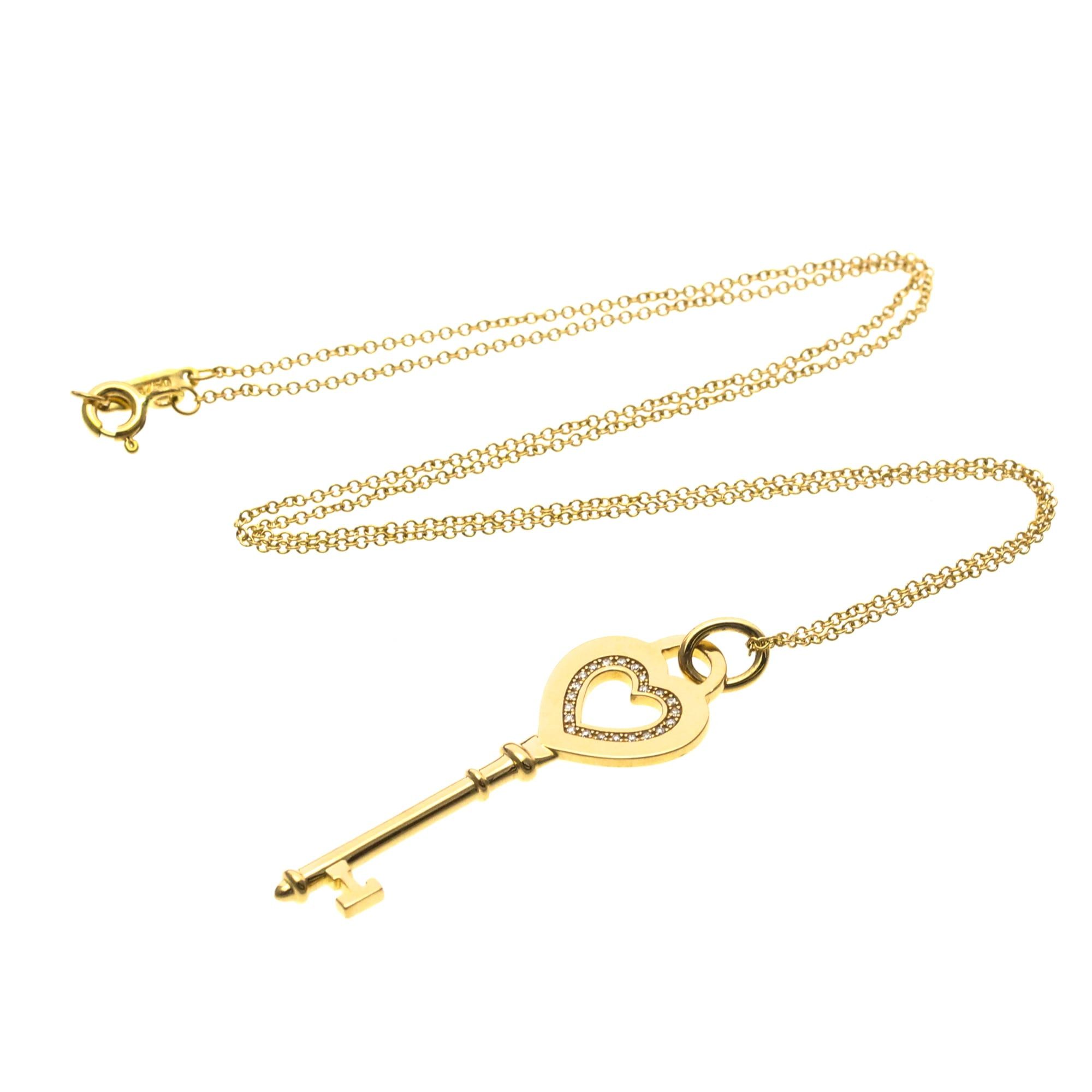 Tiffany & Co. Tiffany Heart Key Diamond Necklace Pink Gold (18K) Diamond Men,Women Fashion Pendant Necklace (Pink Gold) Size ONE SIZE - 13 Thumbnail