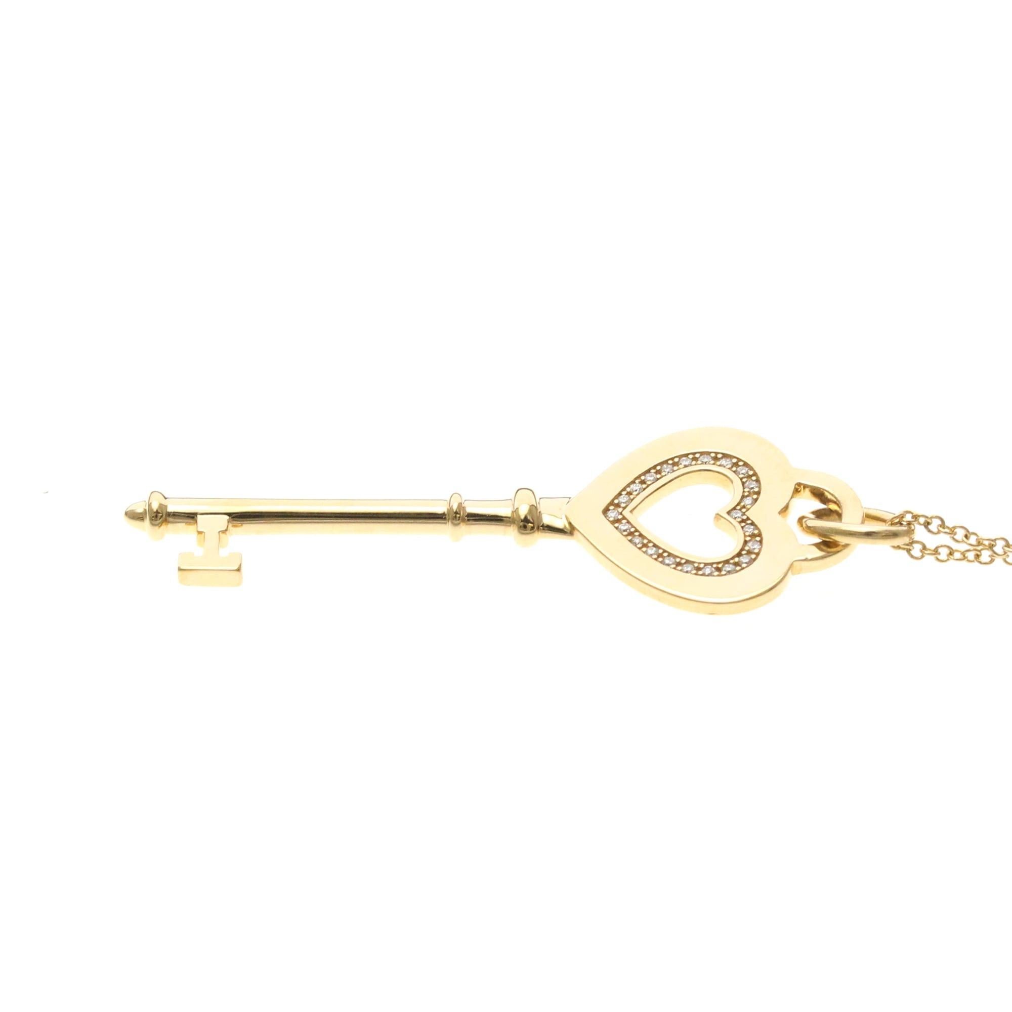 Tiffany & Co. Tiffany Heart Key Diamond Necklace Pink Gold (18K) Diamond Men,Women Fashion Pendant Necklace (Pink Gold) Size ONE SIZE - 3 Thumbnail