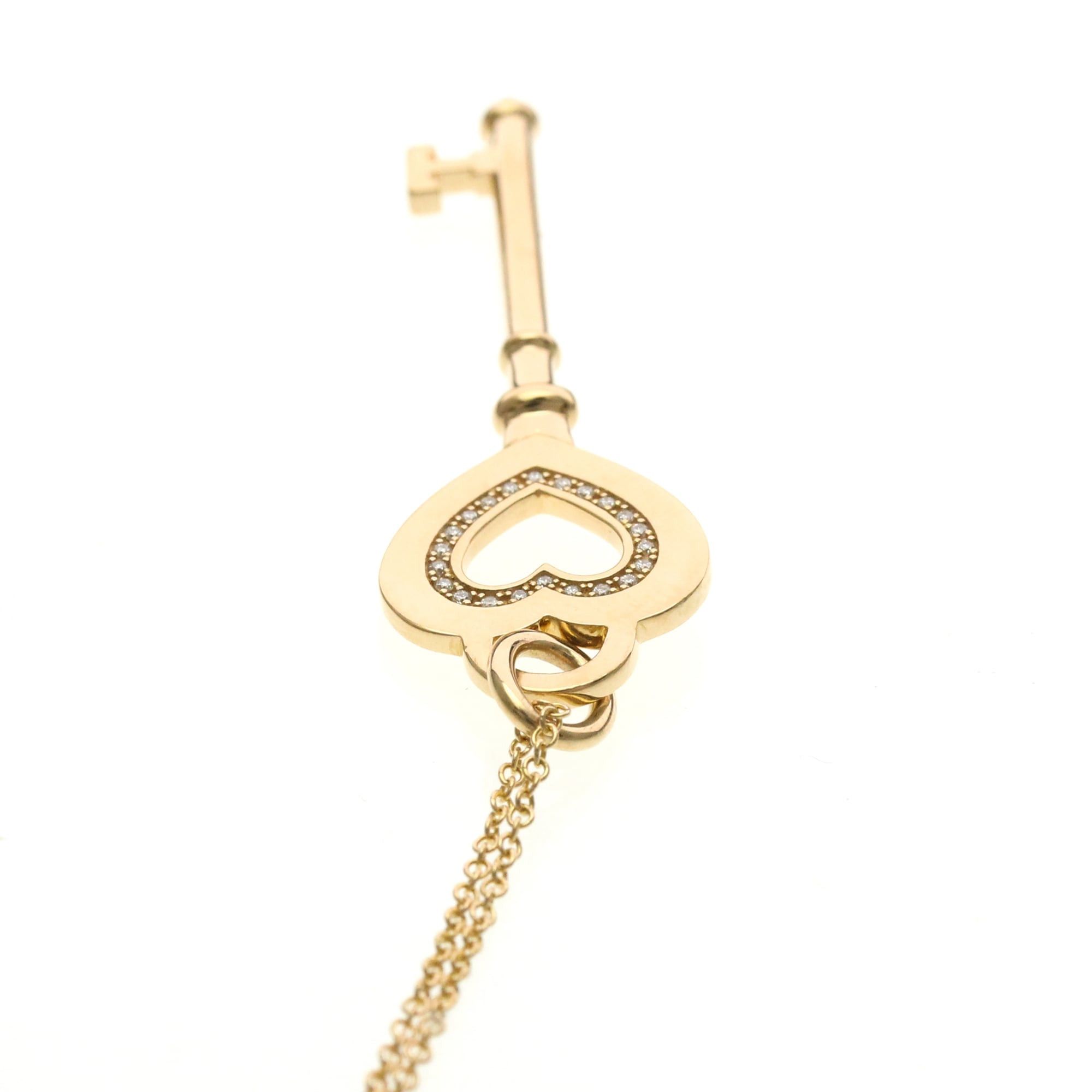 Tiffany & Co. Tiffany Heart Key Diamond Necklace Pink Gold (18K) Diamond Men,Women Fashion Pendant Necklace (Pink Gold) Size ONE SIZE - 6 Thumbnail