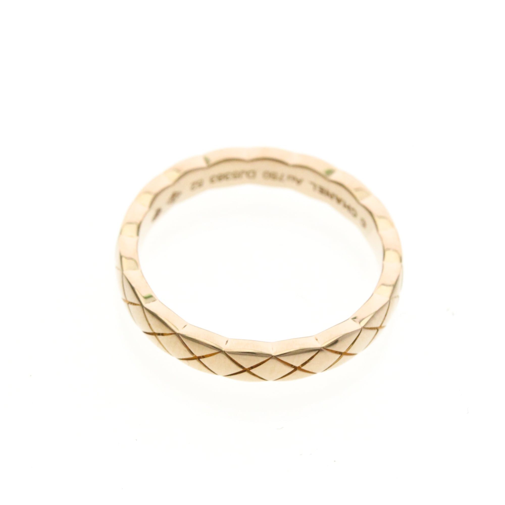 Chanel Chanel Coco Crush Ring Mini Model Pink Gold (18K) Fashion No Stone Band Ring Pink Gold Size ONE SIZE - 9 Thumbnail