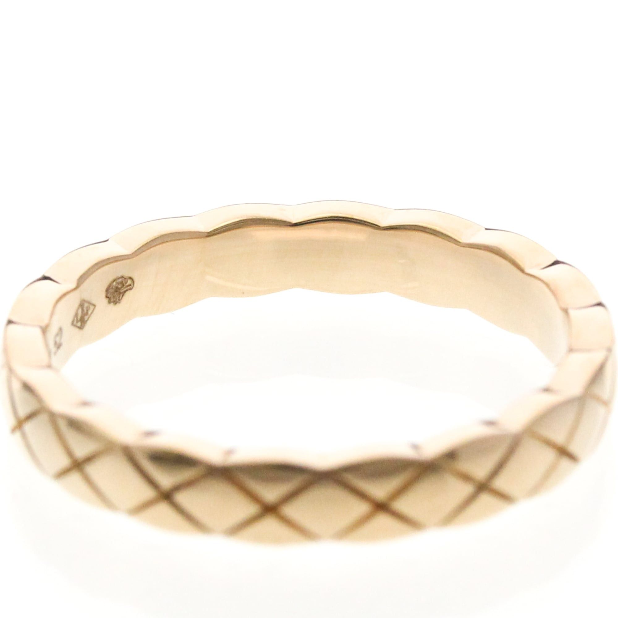 Chanel Chanel Coco Crush Ring Mini Model Pink Gold (18K) Fashion No Stone Band Ring Pink Gold Size ONE SIZE - 7 Thumbnail