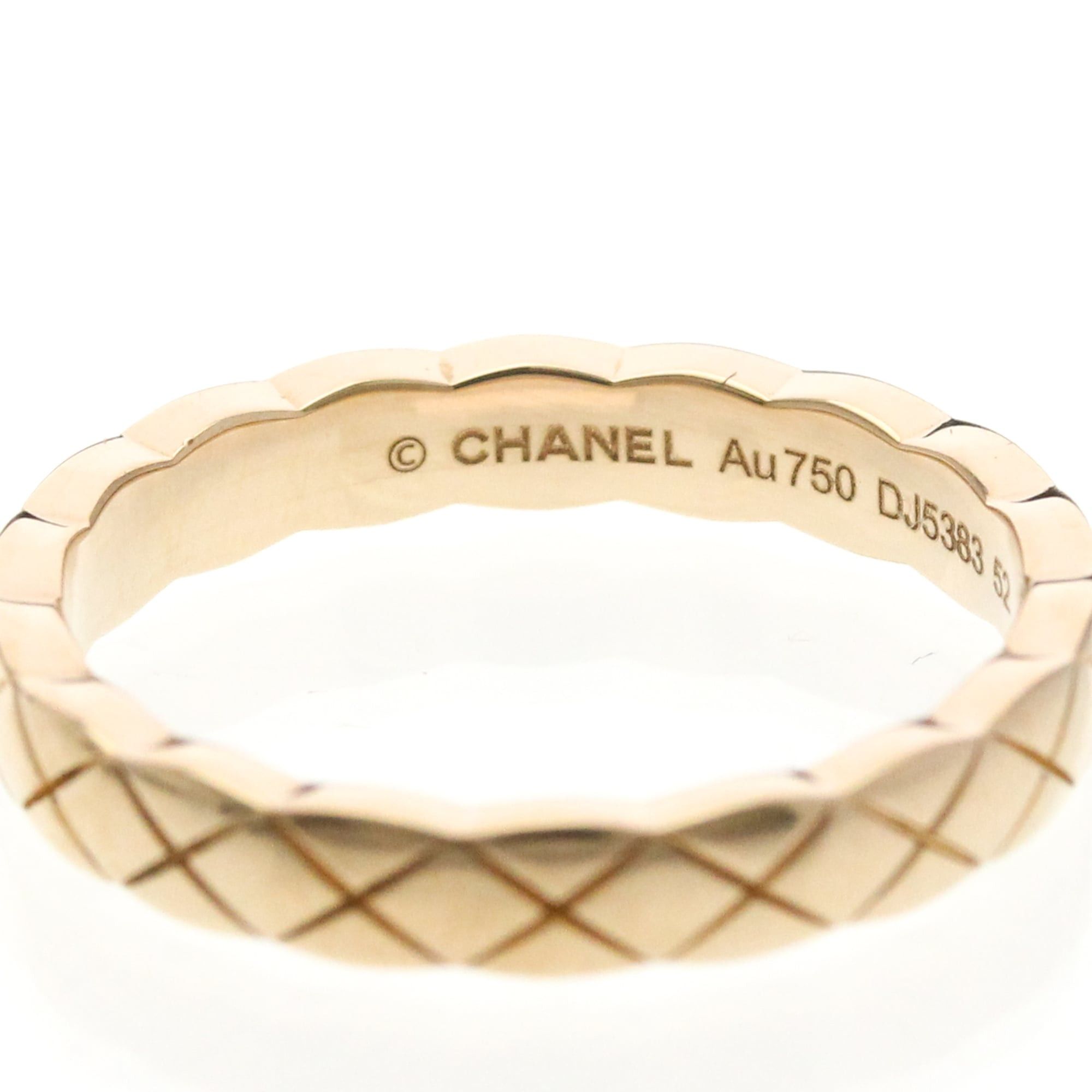 Chanel Chanel Coco Crush Ring Mini Model Pink Gold (18K) Fashion No Stone Band Ring Pink Gold Size ONE SIZE - 5 Thumbnail