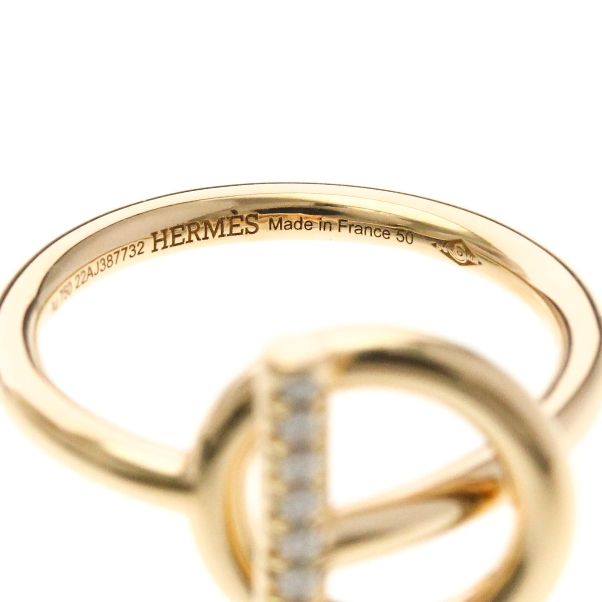 Hermes Hermes Echappé Diamond Ring Pink Gold (18K) Fashion Diamond Band Ring Pink Gold Size ONE SIZE - 5 Thumbnail
