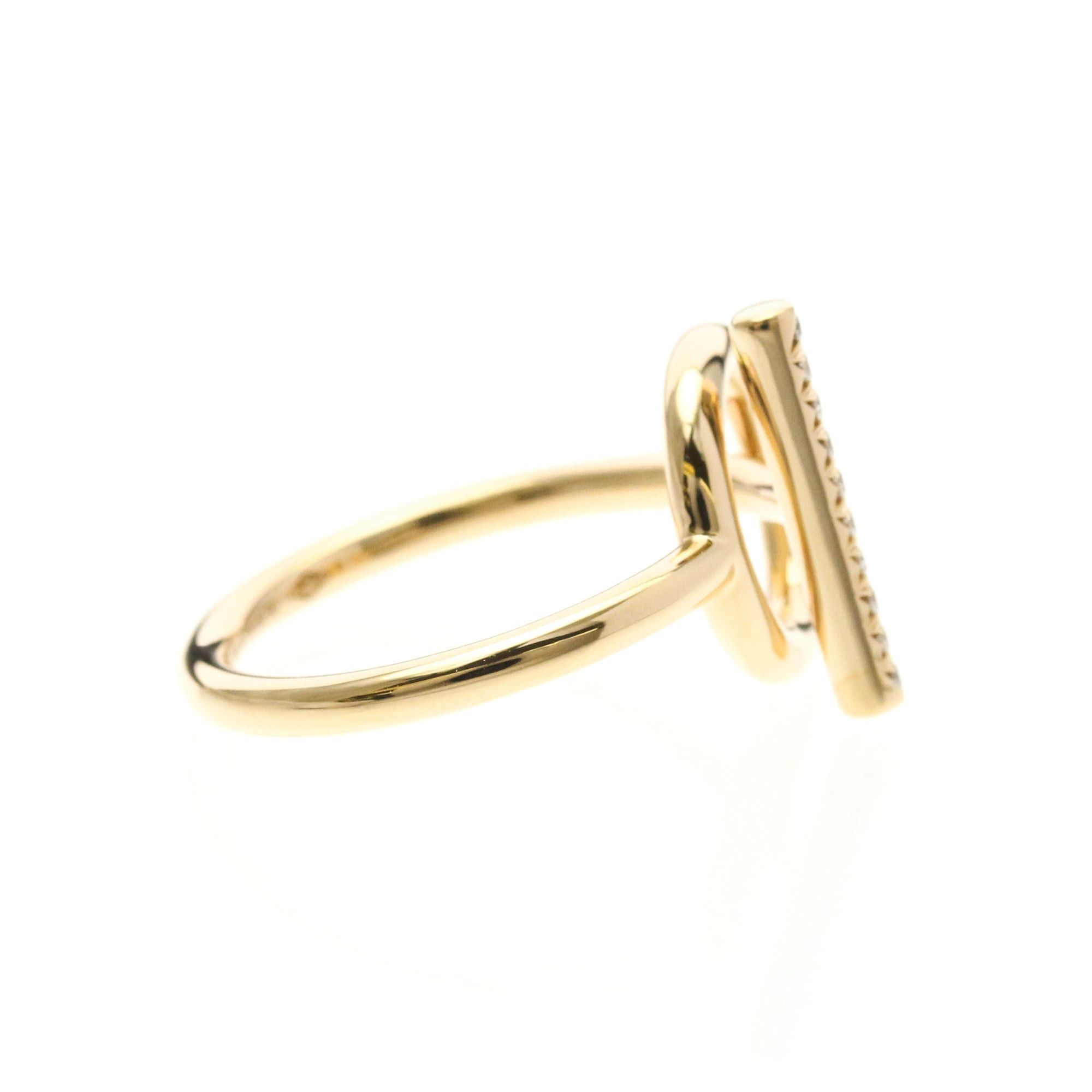 Hermes Hermes Echappé Diamond Ring Pink Gold (18K) Fashion Diamond Band Ring Pink Gold Size ONE SIZE - 4 Thumbnail