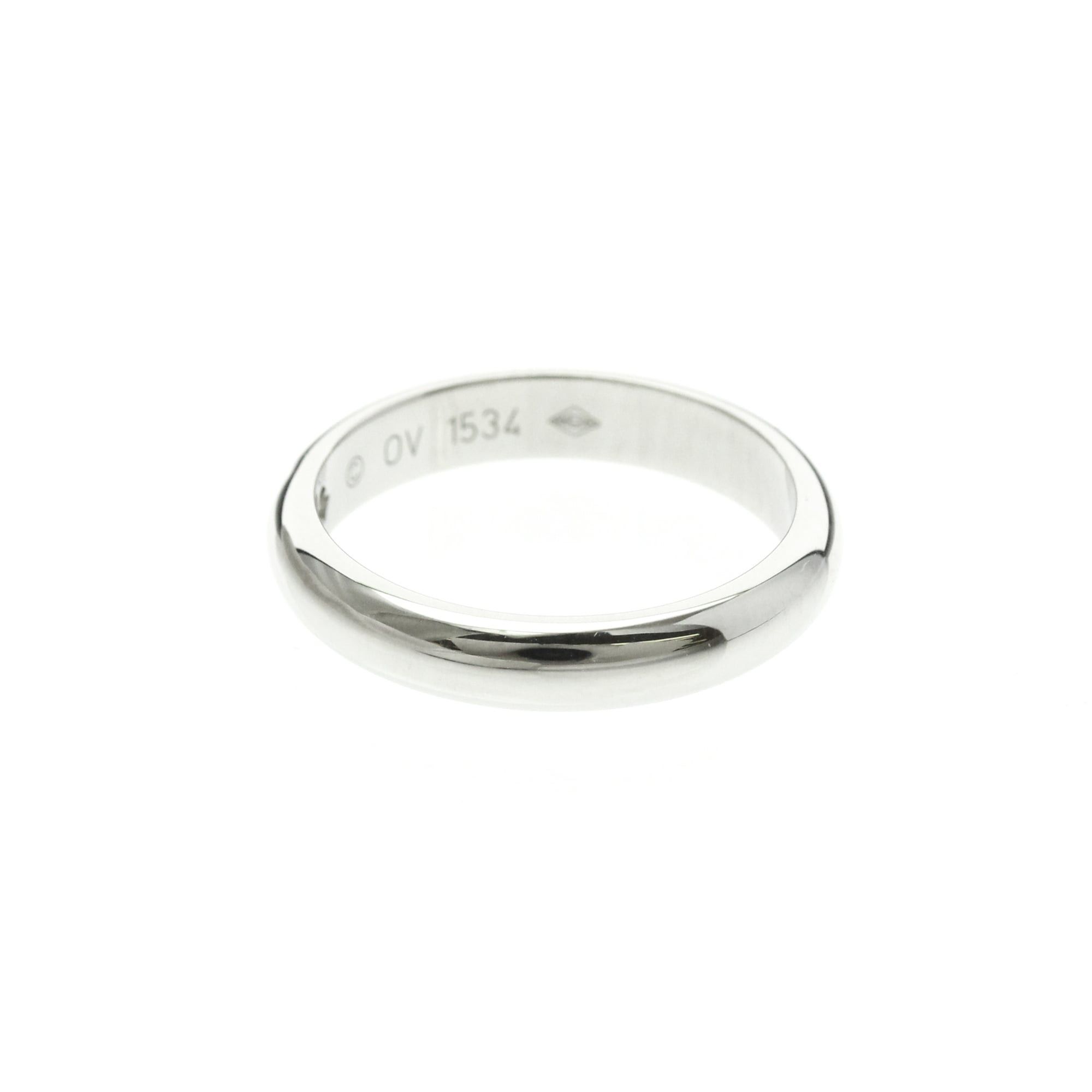 Cartier Cartier 1895 Wedding Ring, 1 Diamond Platinum Fashion Diamond Band Ring Silver Size ONE SIZE - 2 Thumbnail