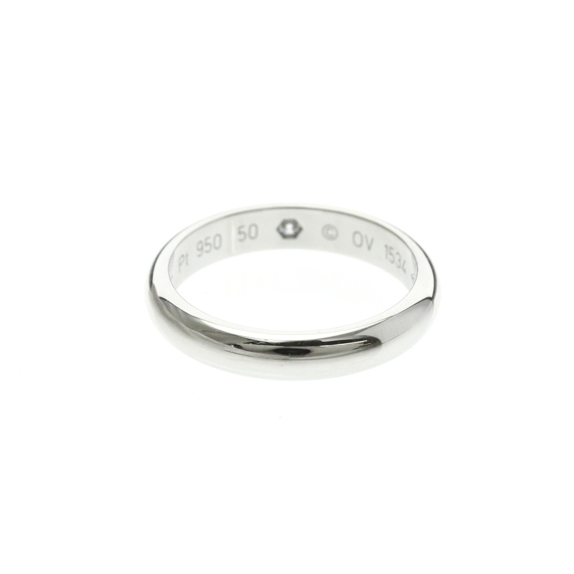 Cartier Cartier 1895 Wedding Ring, 1 Diamond Platinum Fashion Diamond Band Ring Silver Size ONE SIZE - 3 Thumbnail