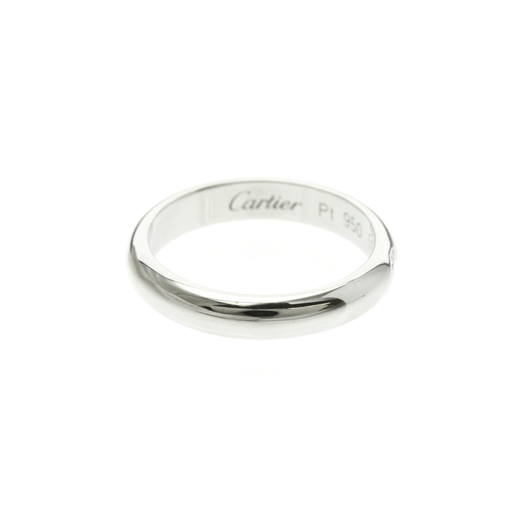 Cartier Cartier 1895 Wedding Ring, 1 Diamond Platinum Fashion Diamond Band Ring Silver Size ONE SIZE - 4 Thumbnail