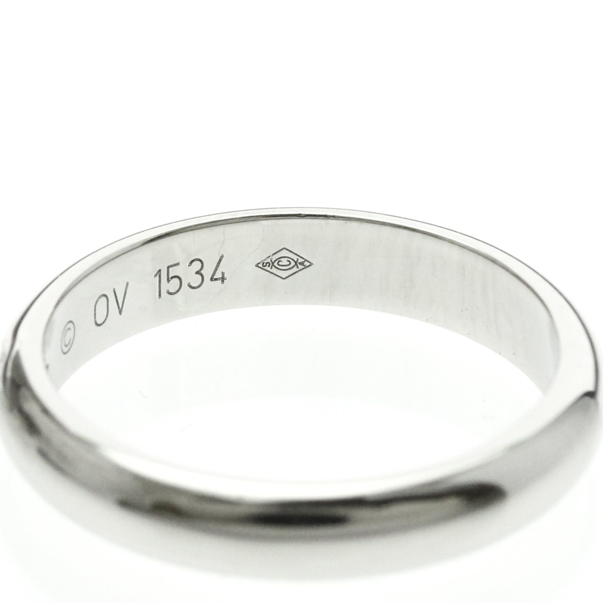 Cartier Cartier 1895 Wedding Ring, 1 Diamond Platinum Fashion Diamond Band Ring Silver Size ONE SIZE - 6 Thumbnail