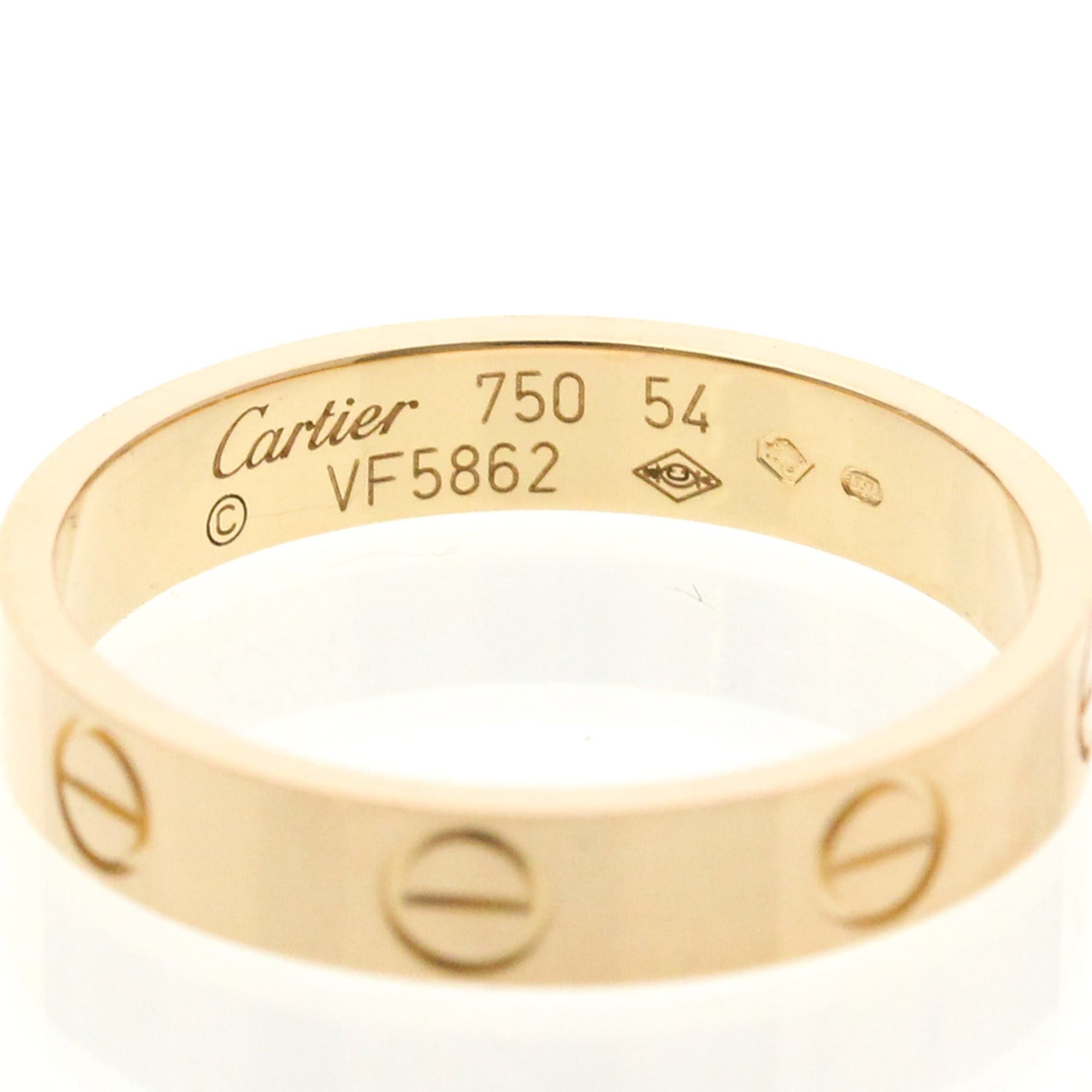 Cartier Cartier Mini Love Ring Pink Gold (18K) Fashion No Stone Band Ring Pink Gold Size ONE SIZE - 5 Thumbnail