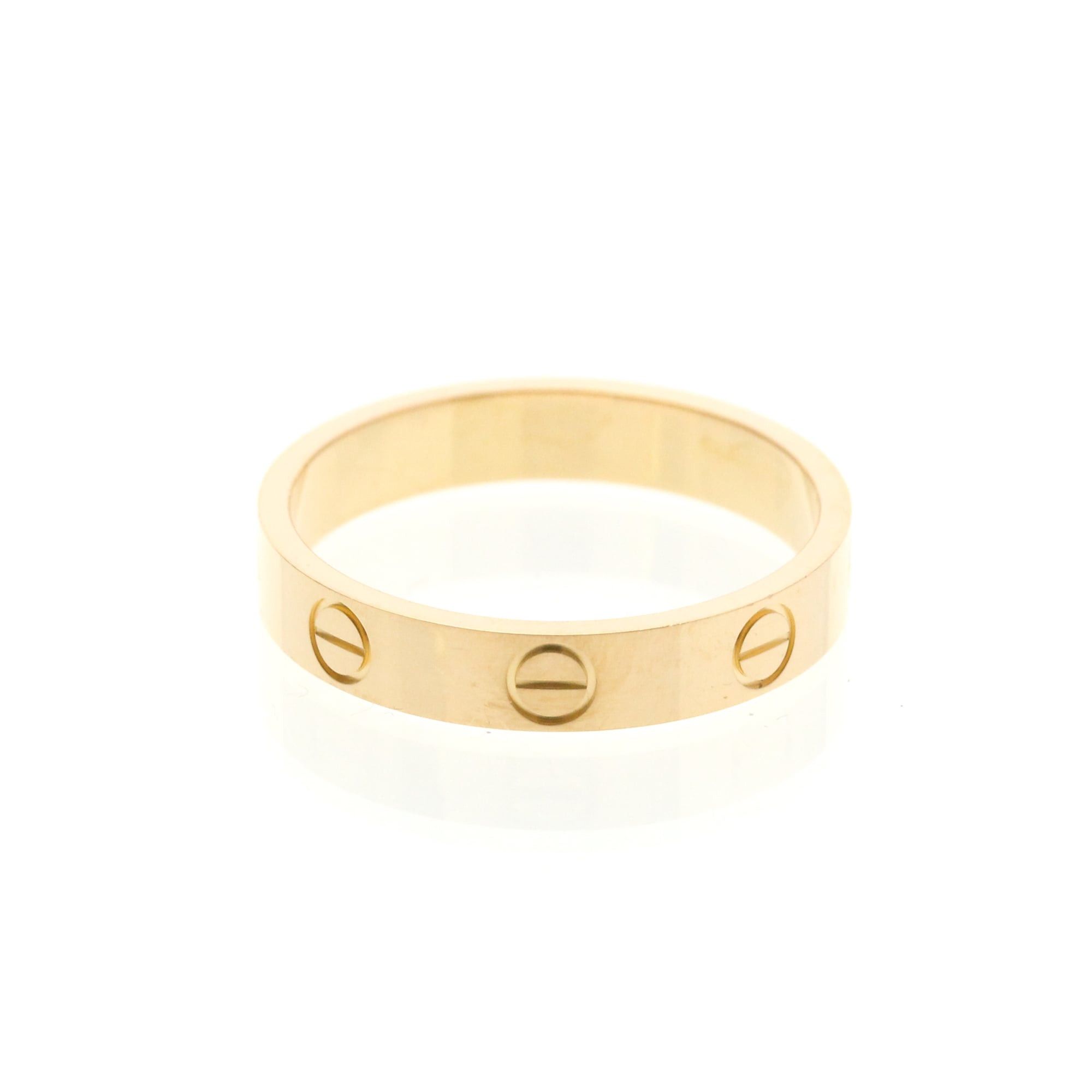 Cartier Cartier Mini Love Ring Pink Gold (18K) Fashion No Stone Band Ring Pink Gold Size ONE SIZE - 3 Thumbnail