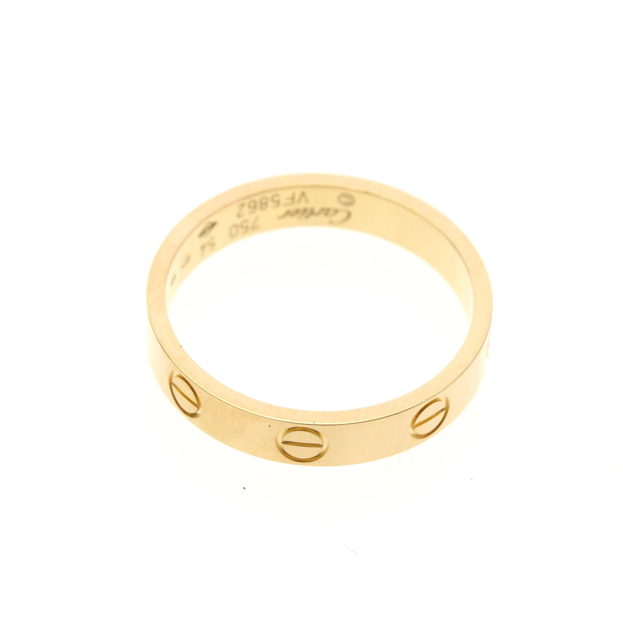 Cartier Cartier Mini Love Ring Pink Gold (18K) Fashion No Stone Band Ring Pink Gold Size ONE SIZE - 6 Thumbnail